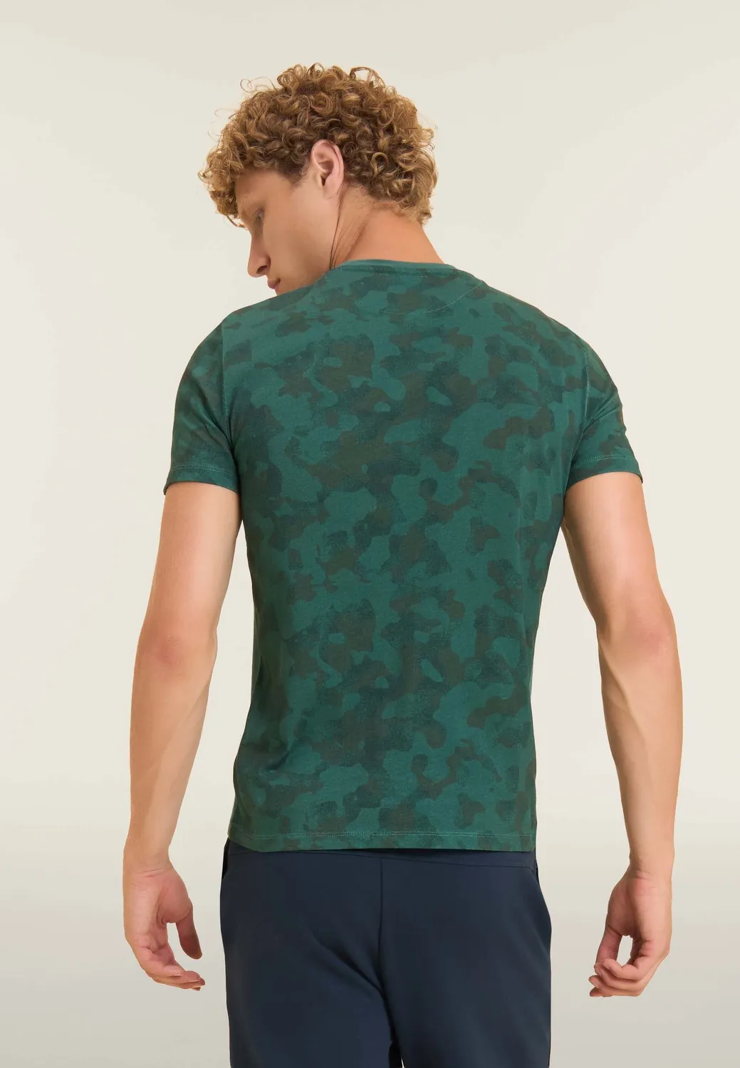Freddy Camouflage T-Shirt Regular Grün Herz-Logo Baumwolle