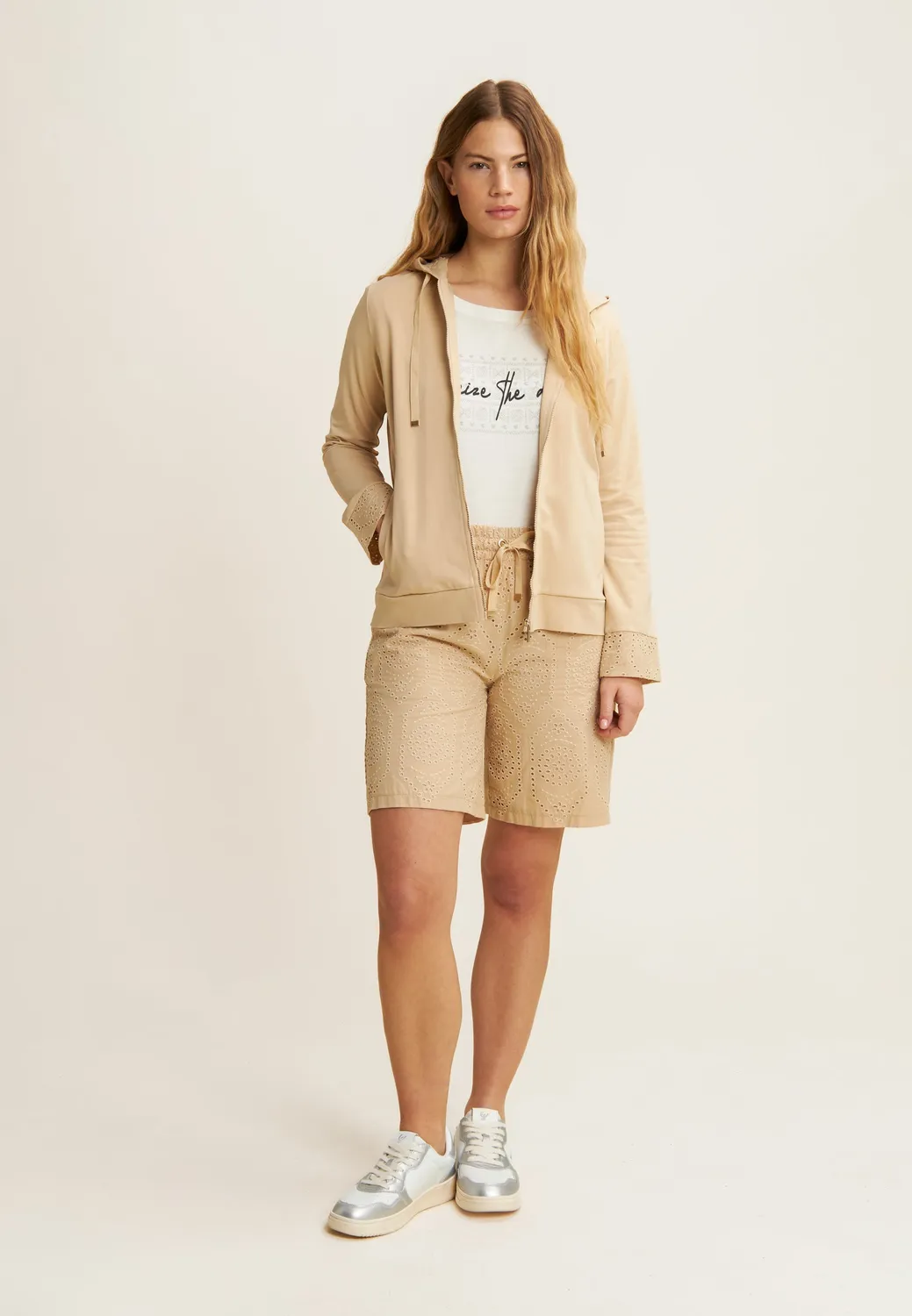 Freddy Musselin Shorts Sangallo-Stickerei regular