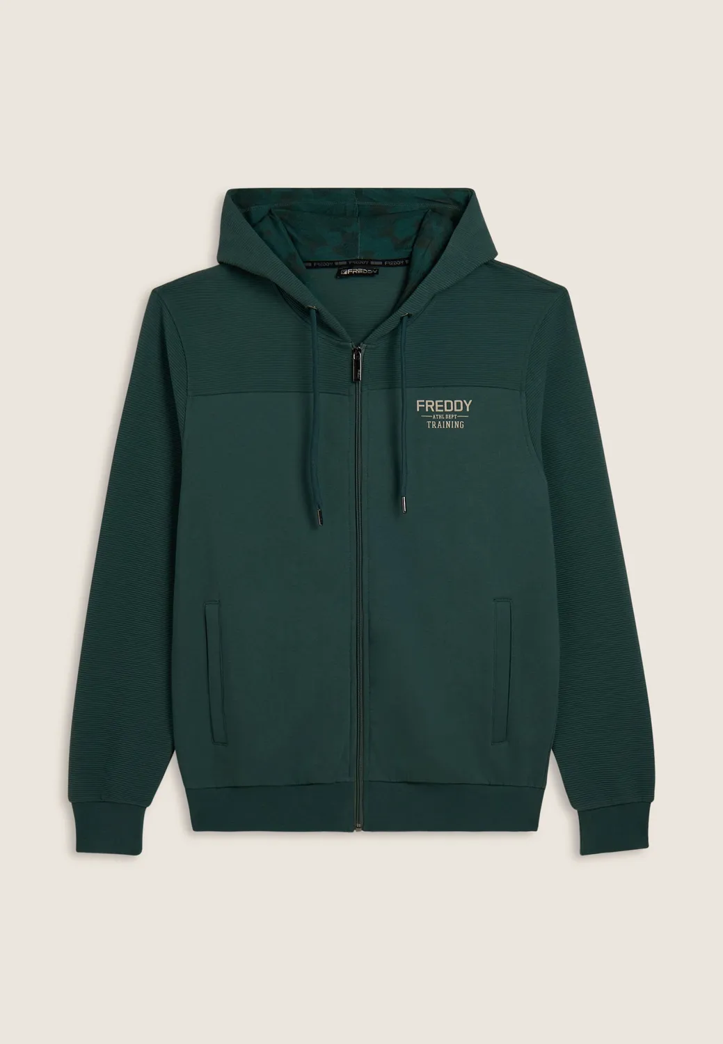 Freddy Camouflage Hoodie Herren Full-Zip Blau