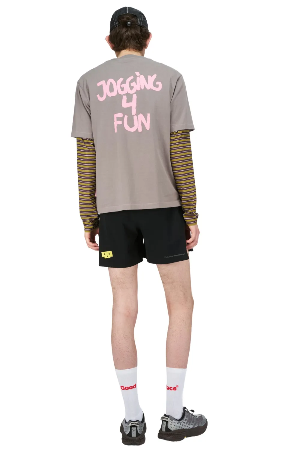 UNNA Jogging 4 Fun Tee T-Shirt Herren Grau Bio-Baumwolle