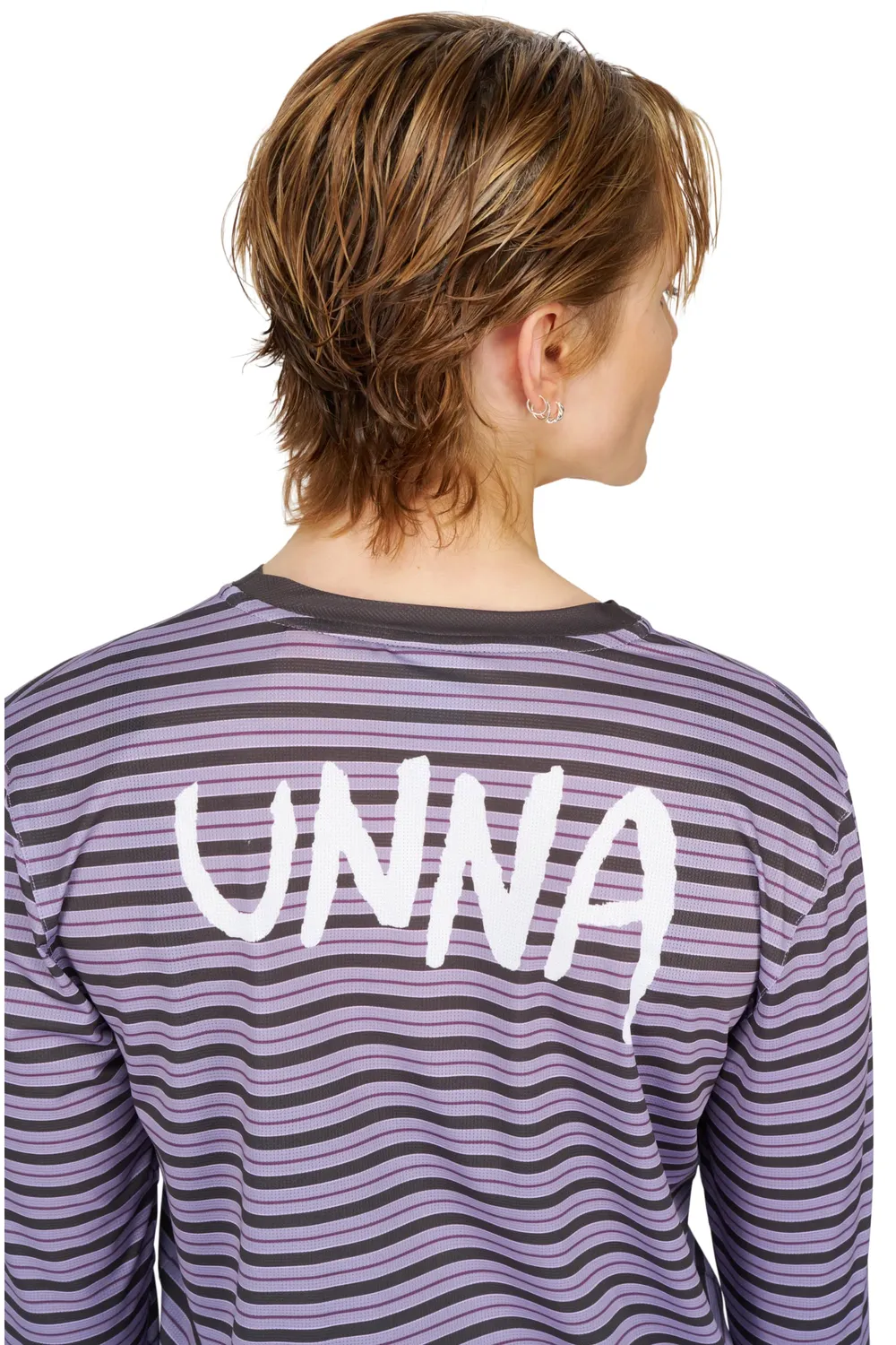 UNNA Striped LS W Laufshirt Grape Recycling-Polyester