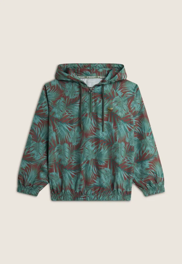 Freddy Mädchen Softshelljacke Tropical Kapuze bunt