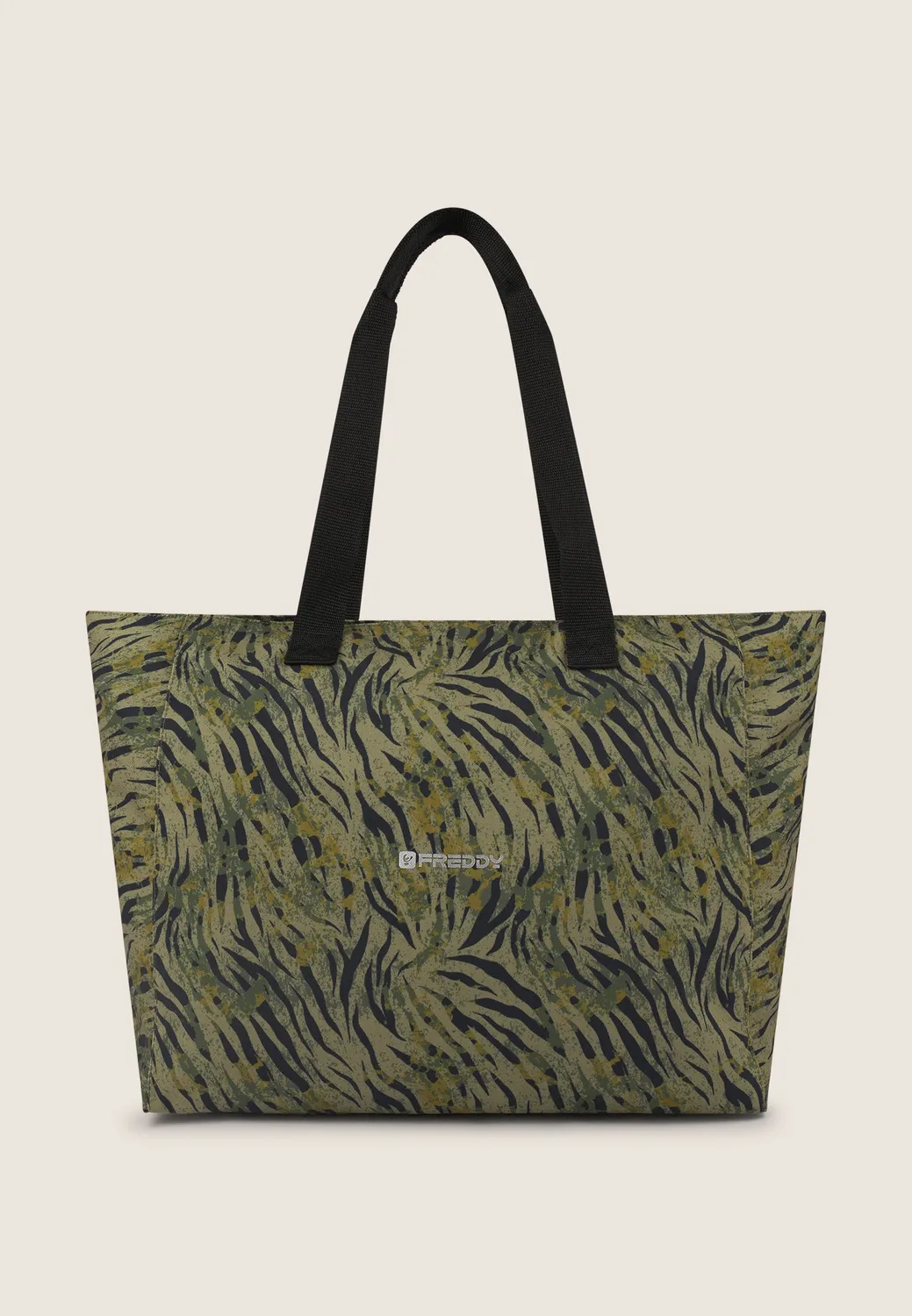 Freddy Animalier Shopper Tasche White Zebra Canvas Zip