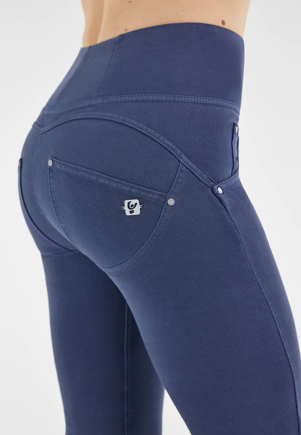 Freddy WR.UP Hose Wide Cropped Indigoblau Push-up