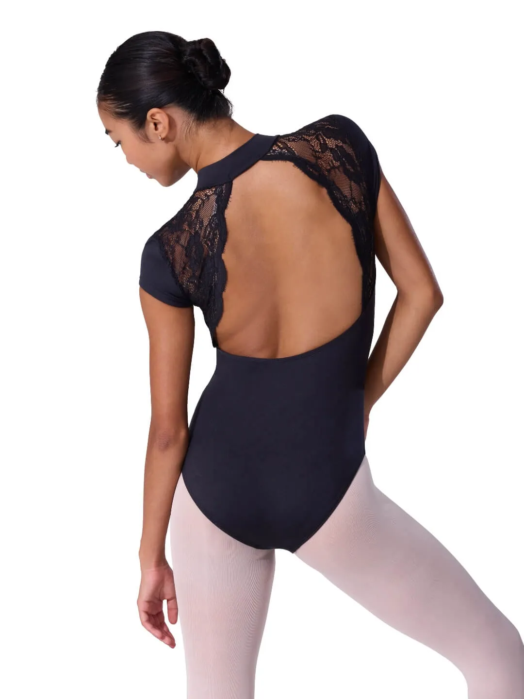 Capezio Soft Elegance EL107W Trikot Schwarz Kurzarm