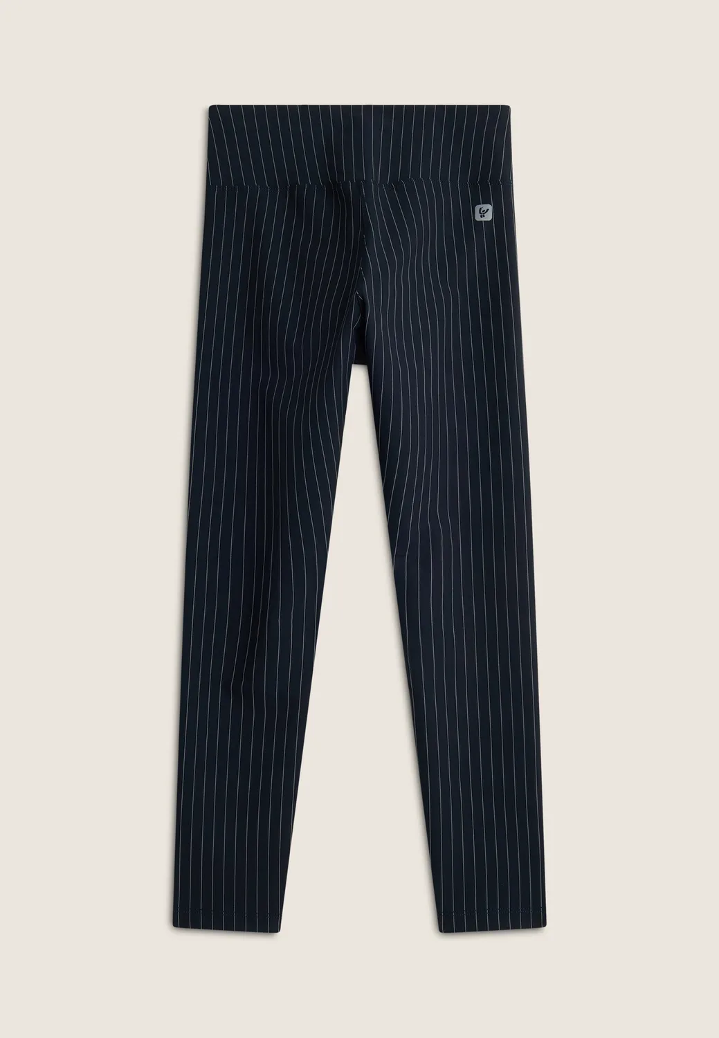 Freddy 7/8 Leggings Damen Navy Hoher Bund Nadelstreif