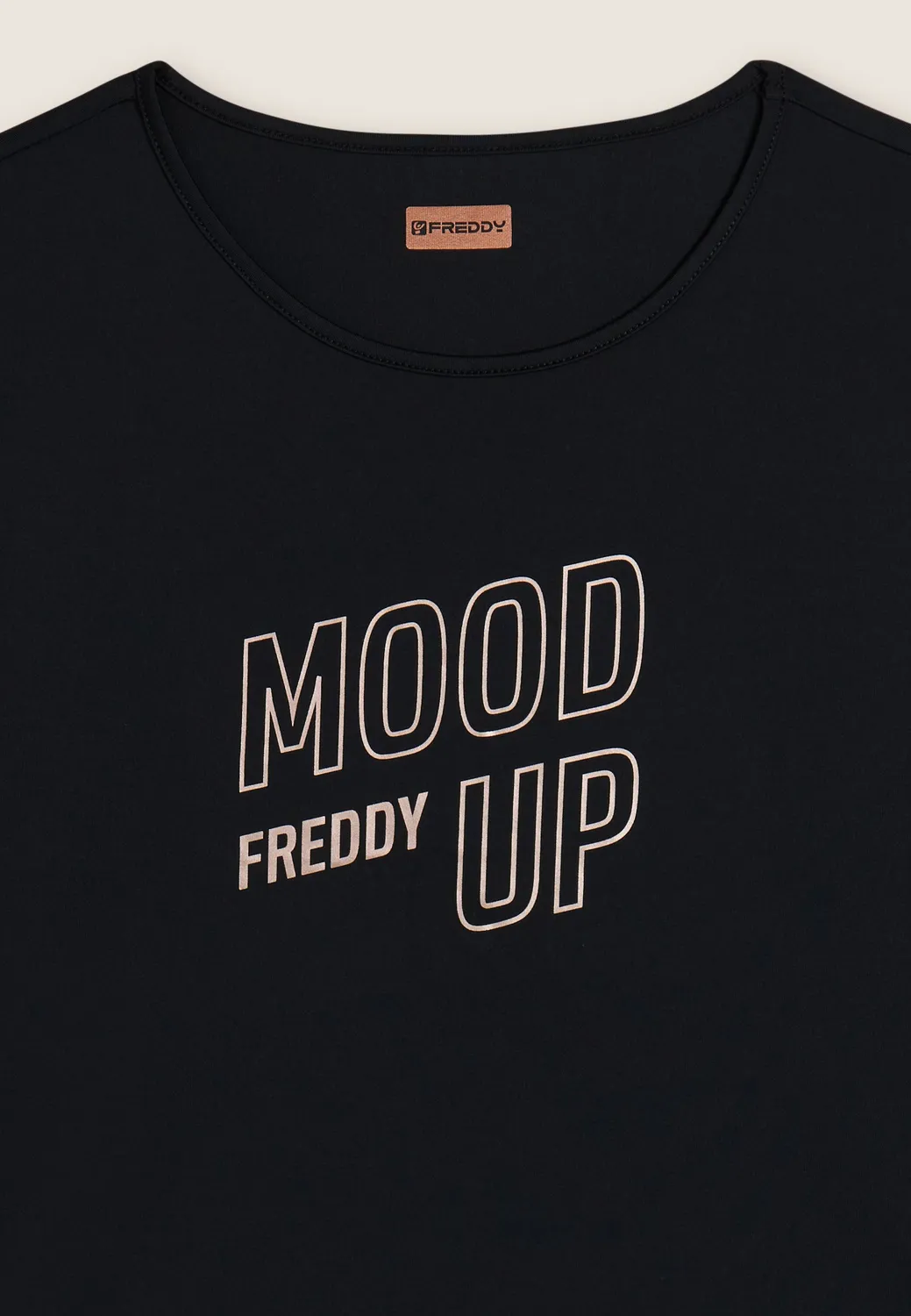 Freddy Mood Up Cropped T-Shirt Navy weite Ärmel