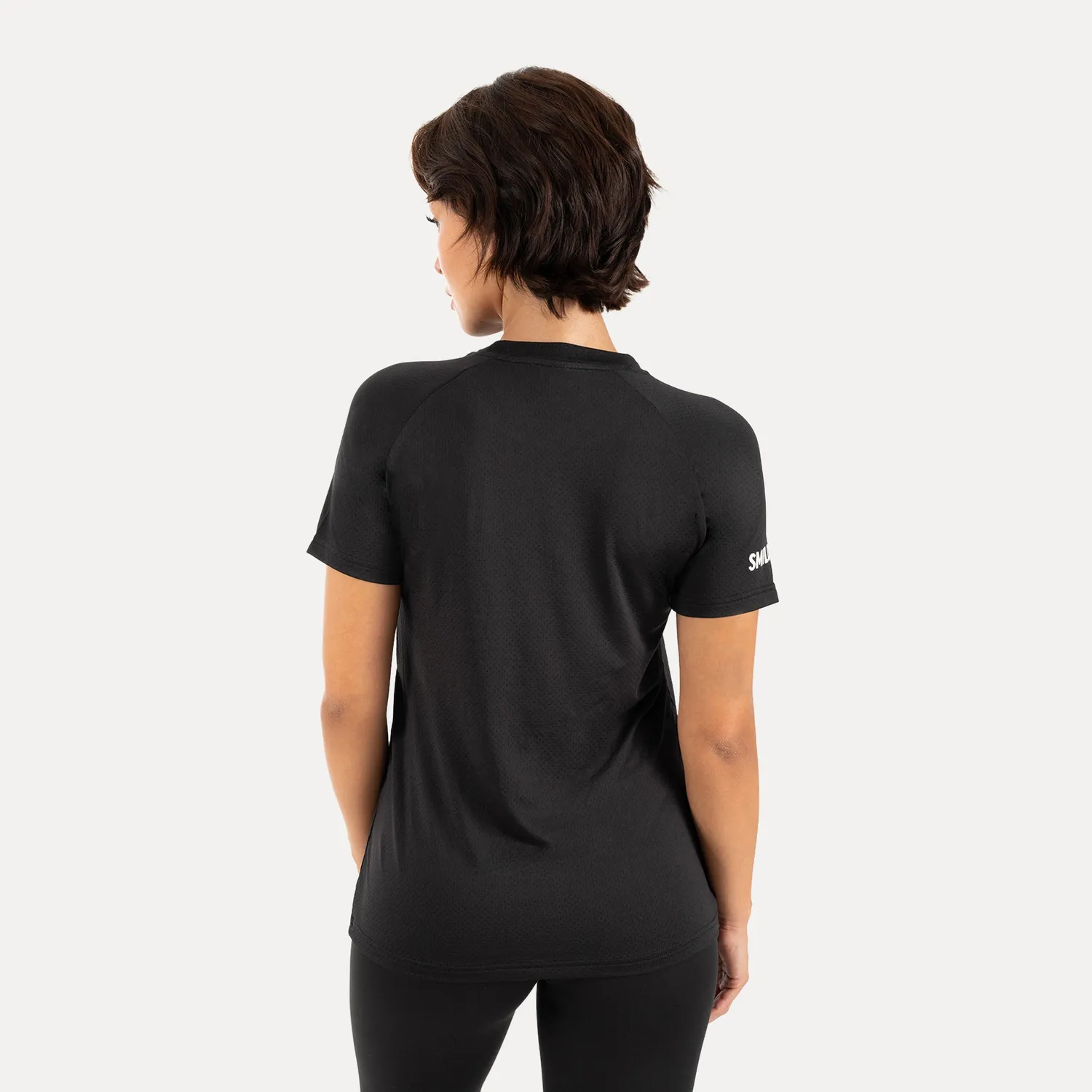 Smilodox Selia T-Shirt Damen Schwarz Slim Fit atmungsaktiv