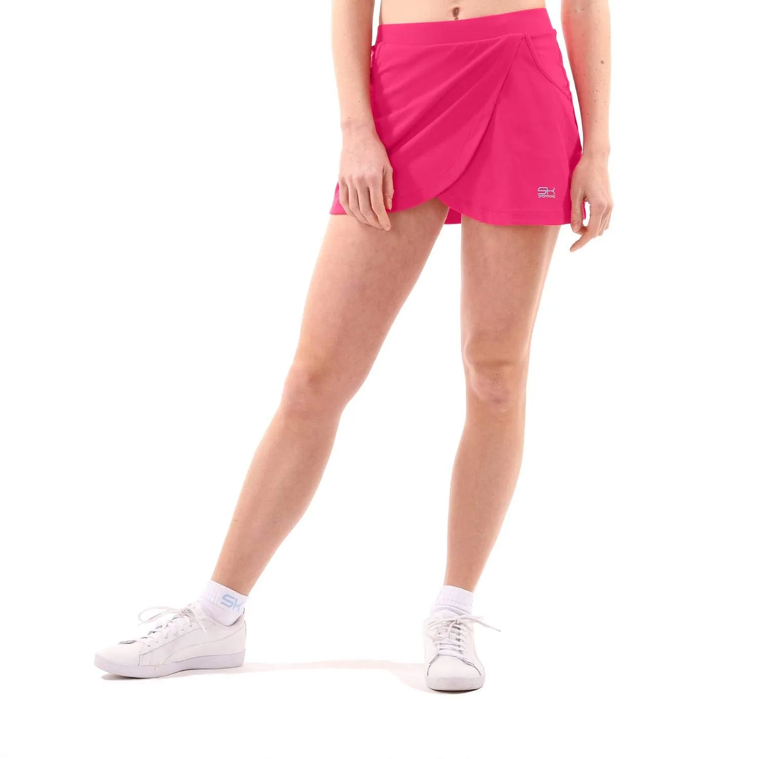 SPORTKIND Tennis Skort Pfirsich mit Taschen