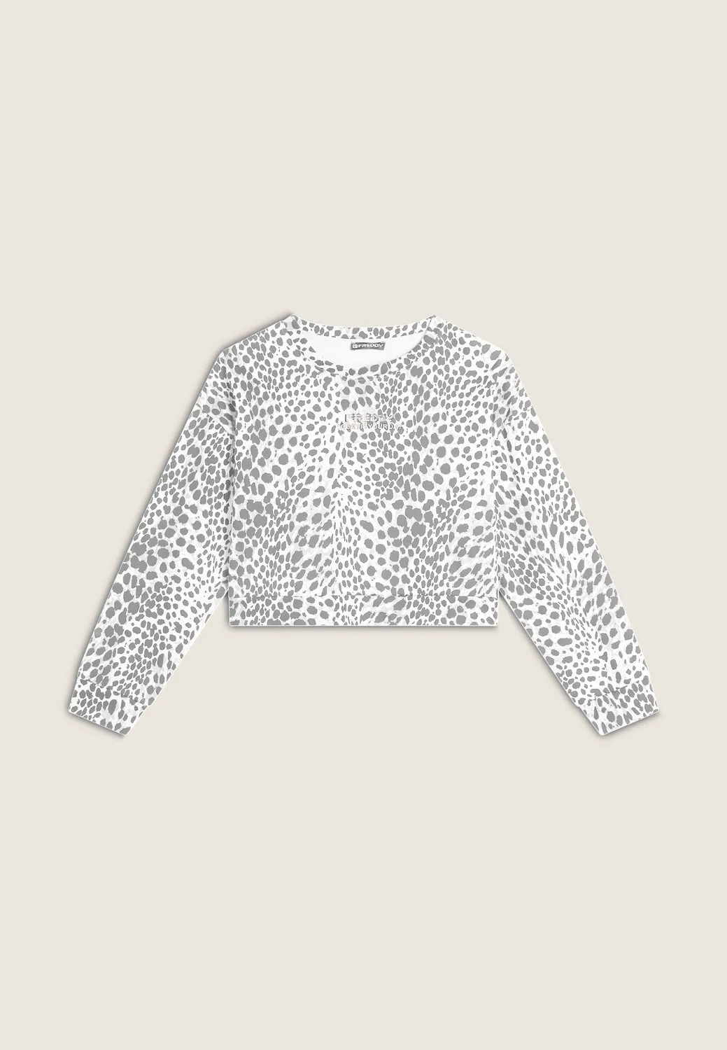 Freddy Cropped Sweatshirt Comfort Fit Leo Pink French Terry