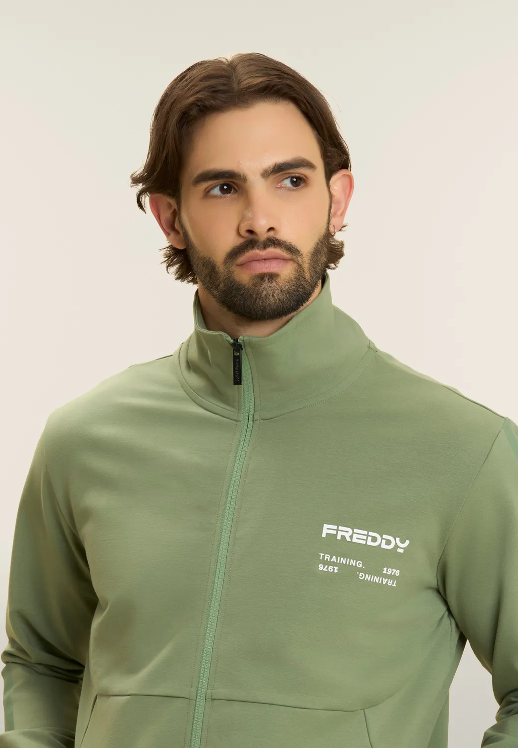 Freddy Full-Zip Kapuzenjacke Herren Pageant Blue French Terry
