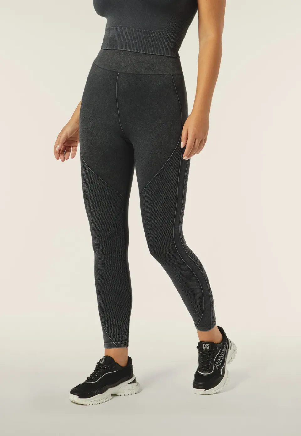 Freddy Seamless Leggings Damen Black Indigo Denim 7/8