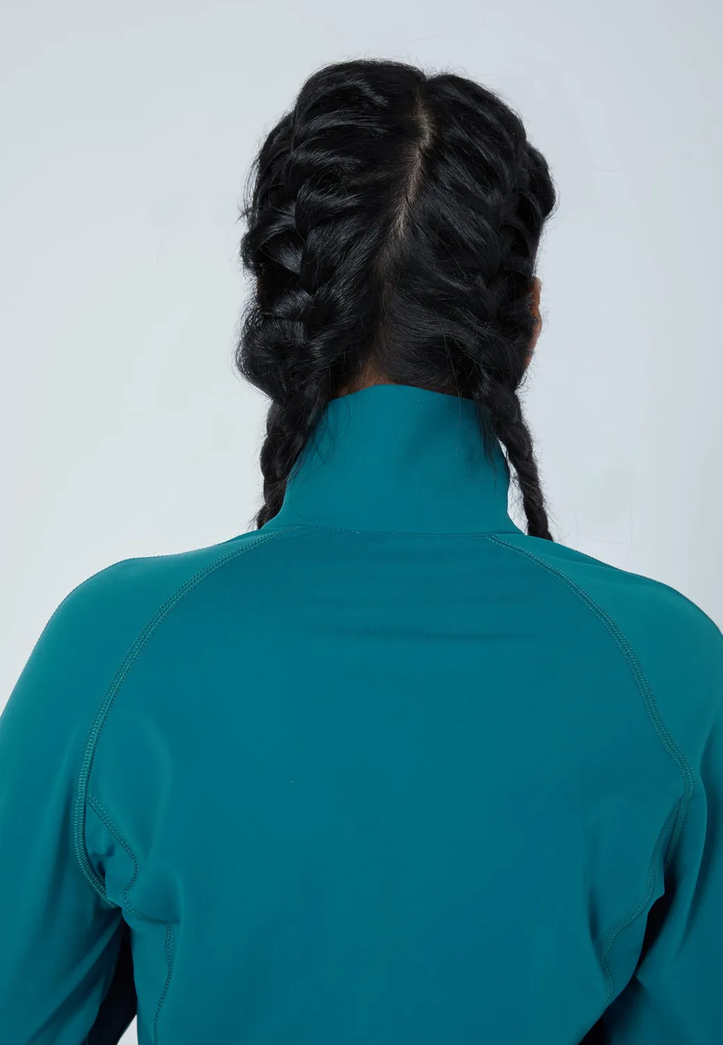 SPORTKIND Trainingsjacke ohne Kapuze Damen Weiß Taschen
