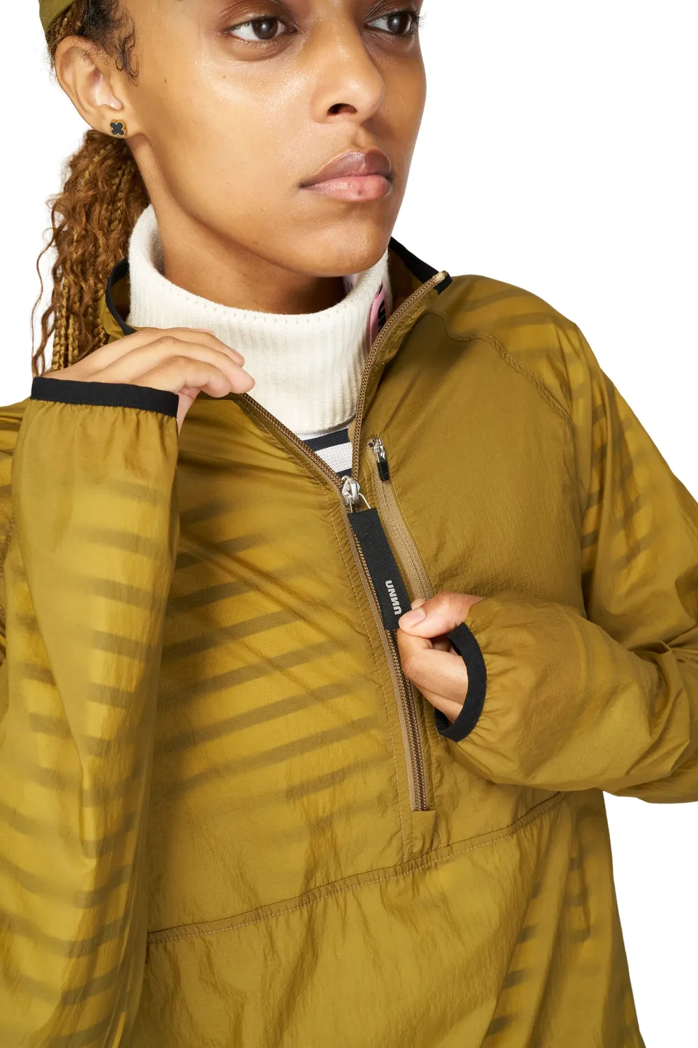 UNNA Smiles Windstopper W Laufjacke Gold Olive leicht