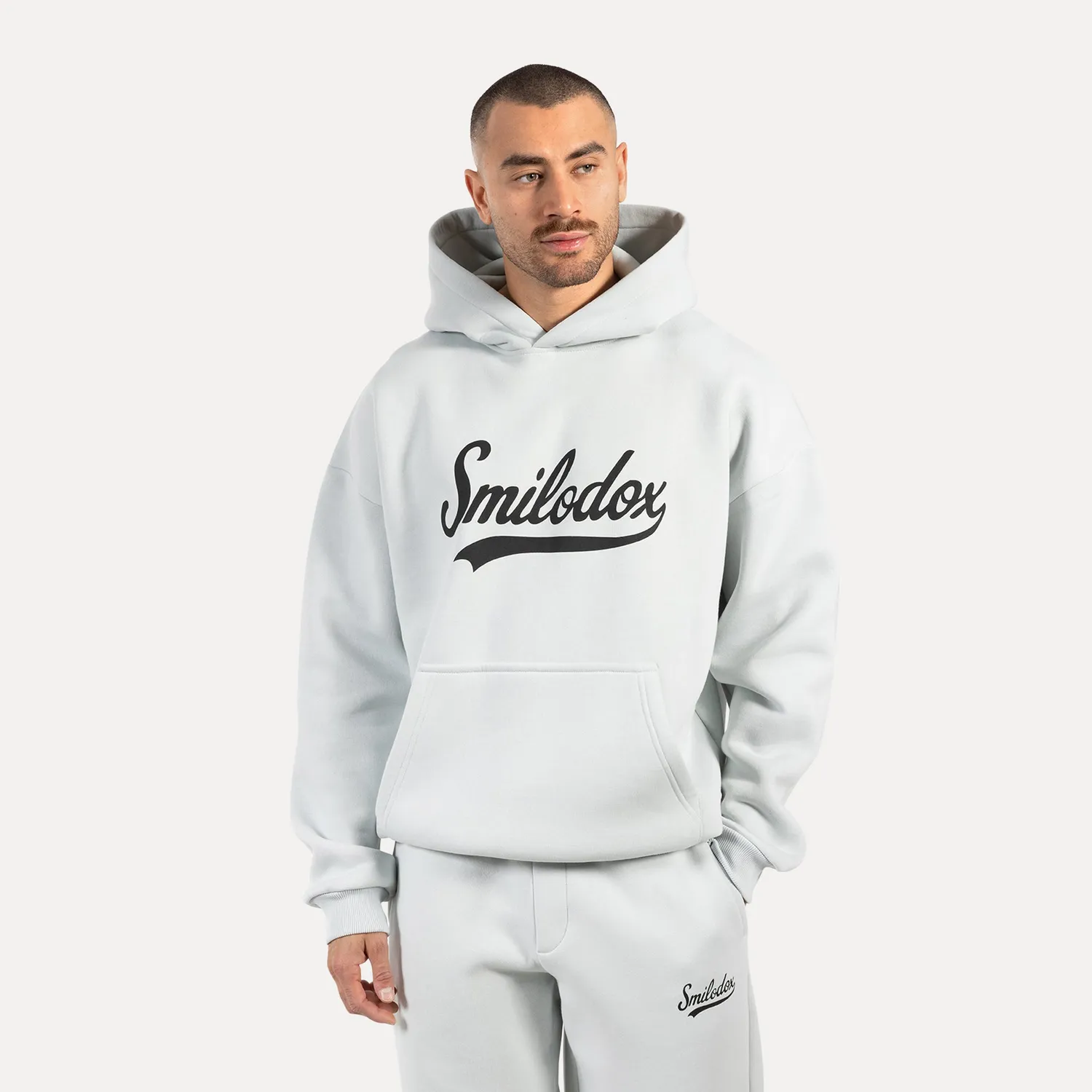 Smilodox Lorik Hoodie Herren Schwarz Oversize Baumwollmix