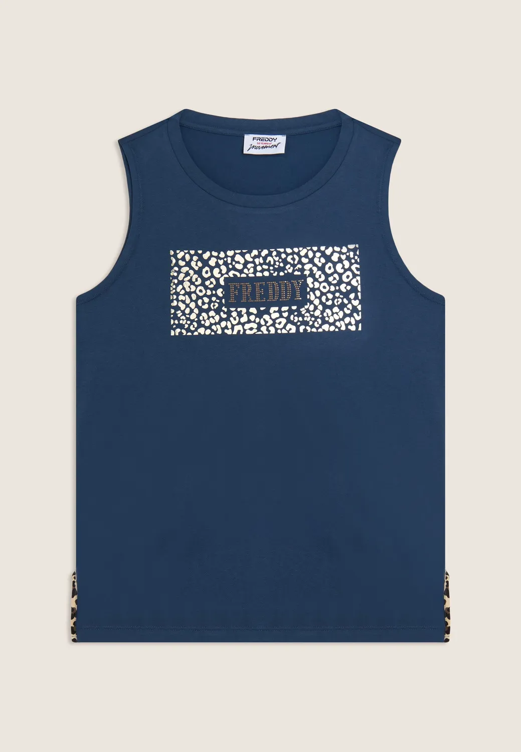 Freddy Tanktop Dark Denim Animalier Baumwolle Modal