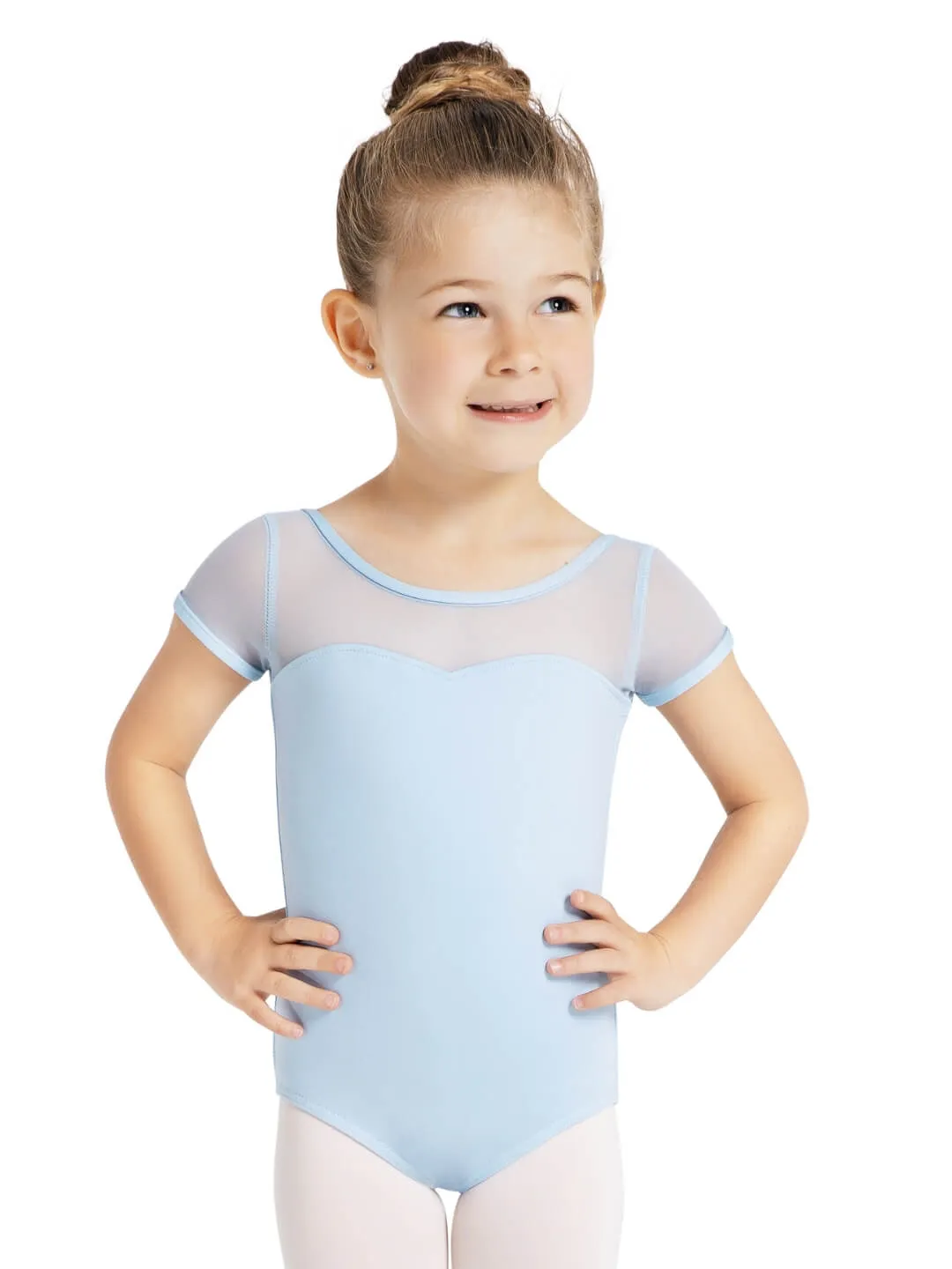 Capezio Studio Collection SE1039C Balletttrikot Schwarz Kurzarm Mesh