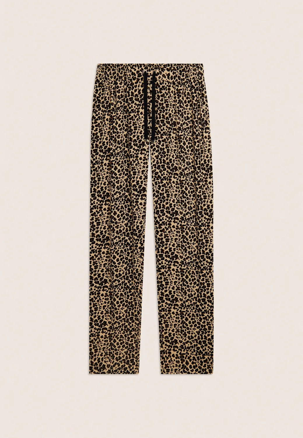 Freddy Viskose Hose Damen Straight Leg Animalier Grau