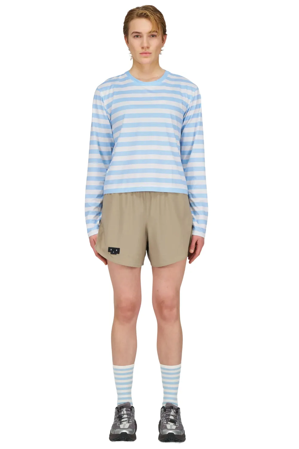 UNNA Striped LS W Langarmshirt Baby Blue Streifen