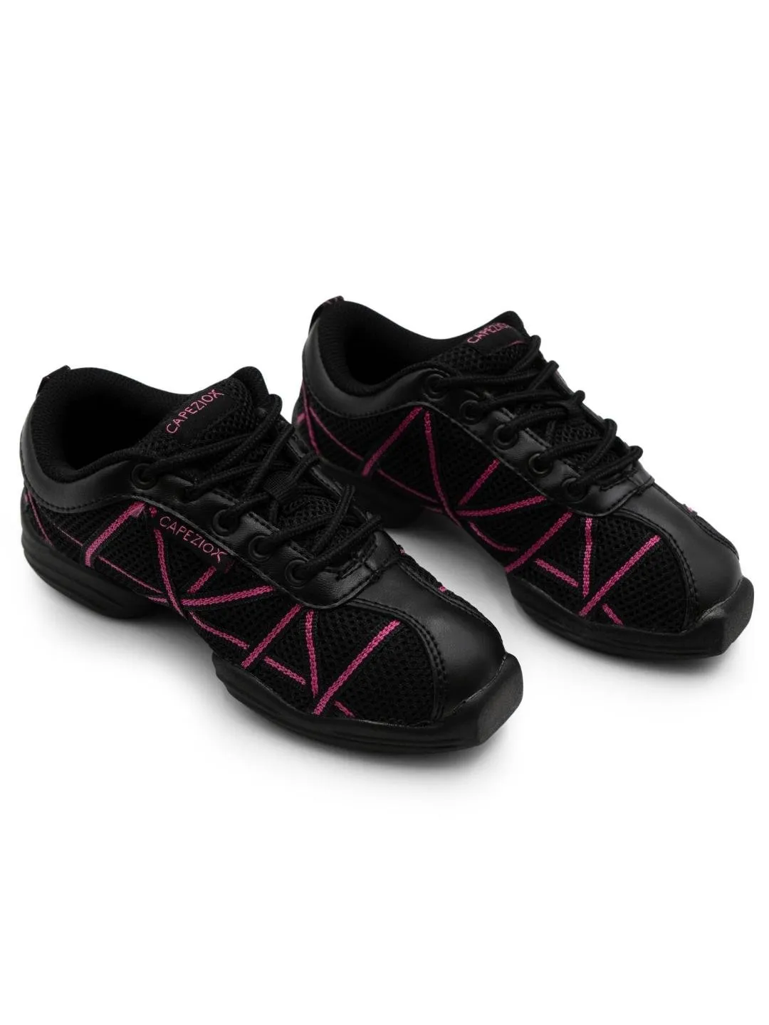 Capezio Web DS19C Tanzsneaker Schwarz Patent Kinder Split-Sohle