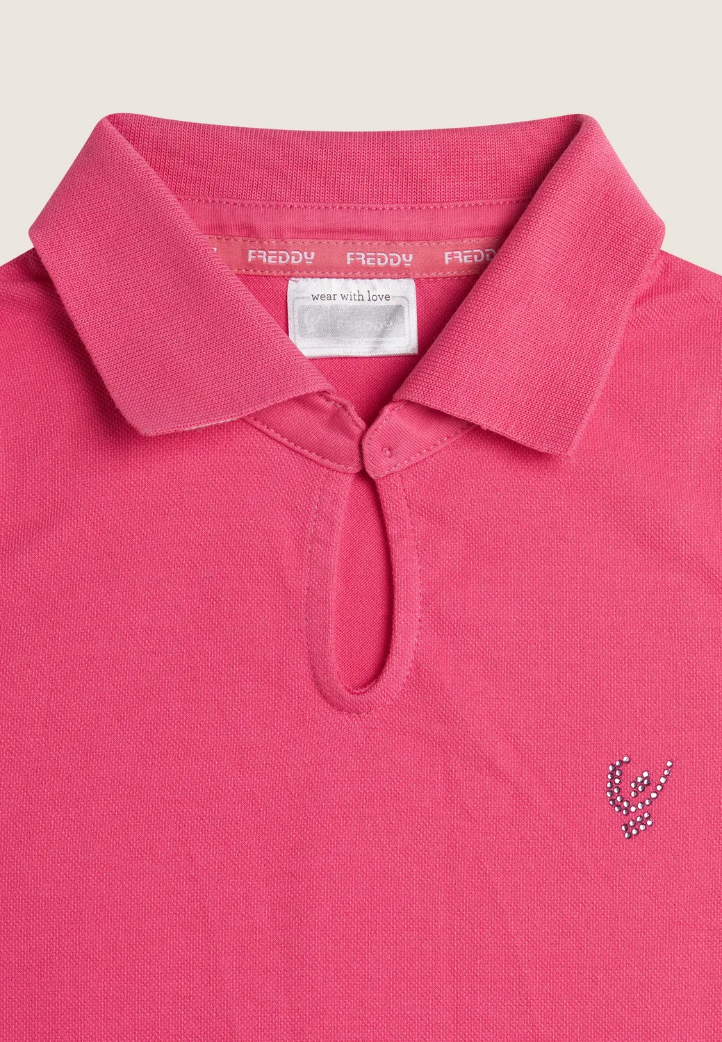 Freddy Mädchen Kleid rosa Piqué ärmellos