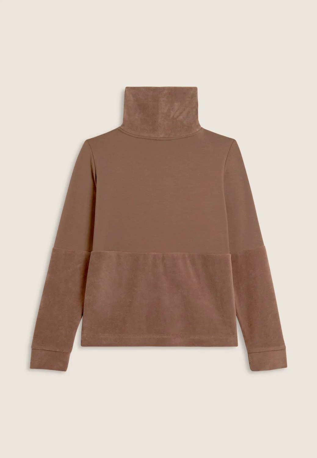Freddy Sweatshirt Damen Samt Stehkragen Schwarz Strass