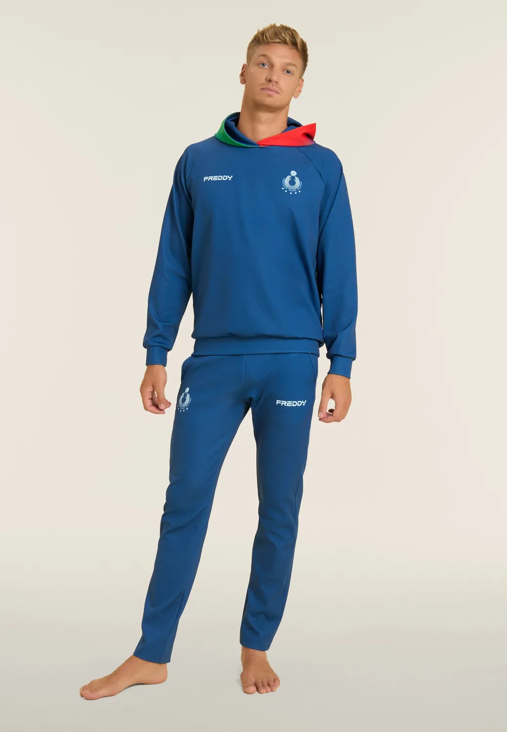 Freddy Beach Volley Italia 2025/26 Kapuzenjacke Blau UV50+