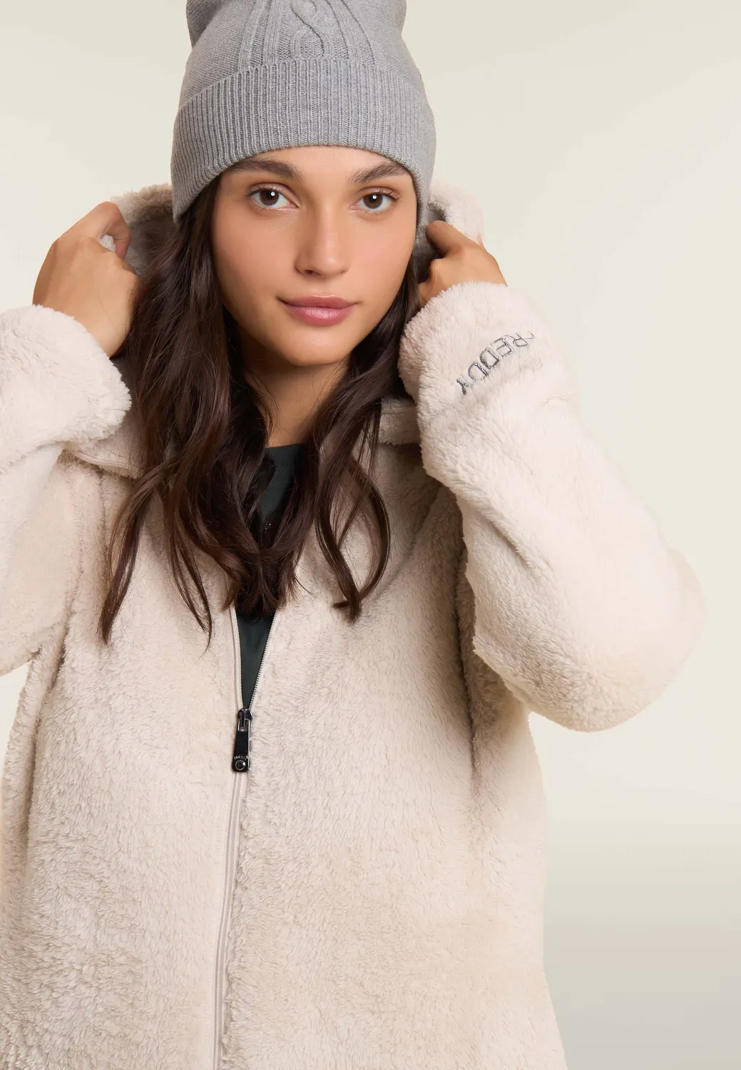 Freddy Sherpa Fleecejacke Damen Schwarz