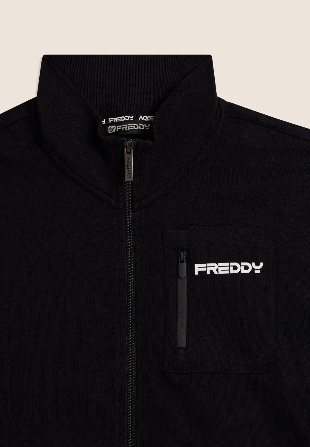 Freddy Herren Trainingsanzug Full-Zip Interlock blau Baumwolle
