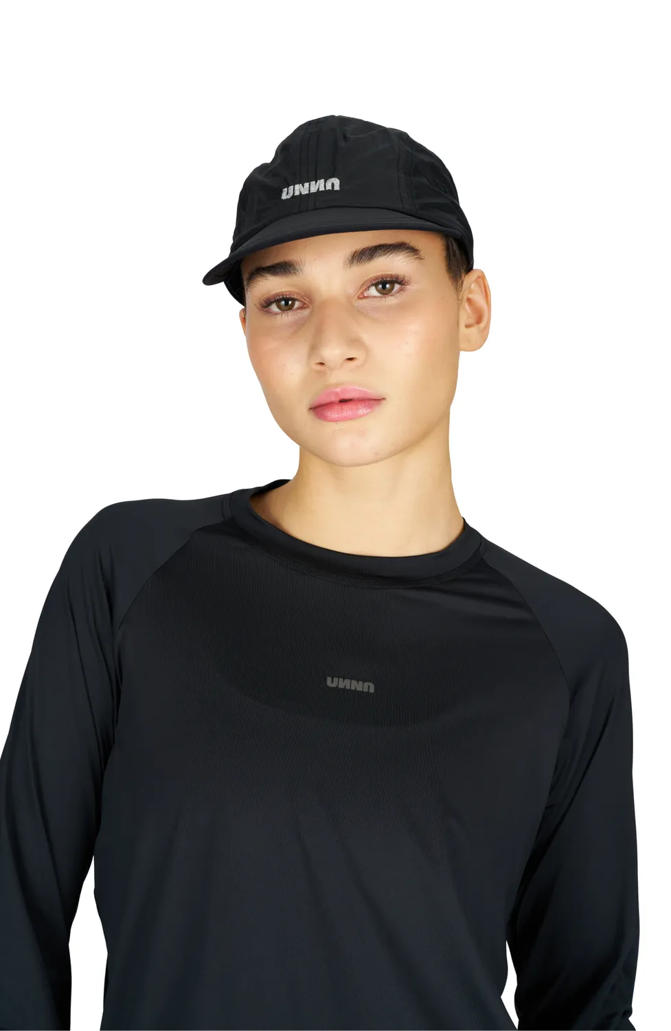 UNNA Smiles Run Cap Laufcap Schwarz wasserabweisend
