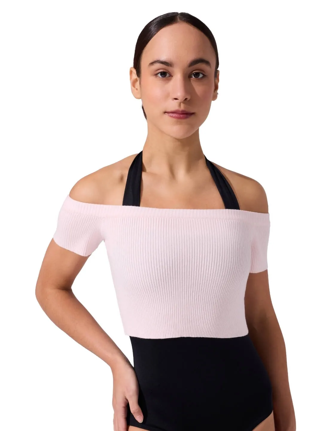 Capezio 11383W Cropped Pullover Schwarz schulterfrei