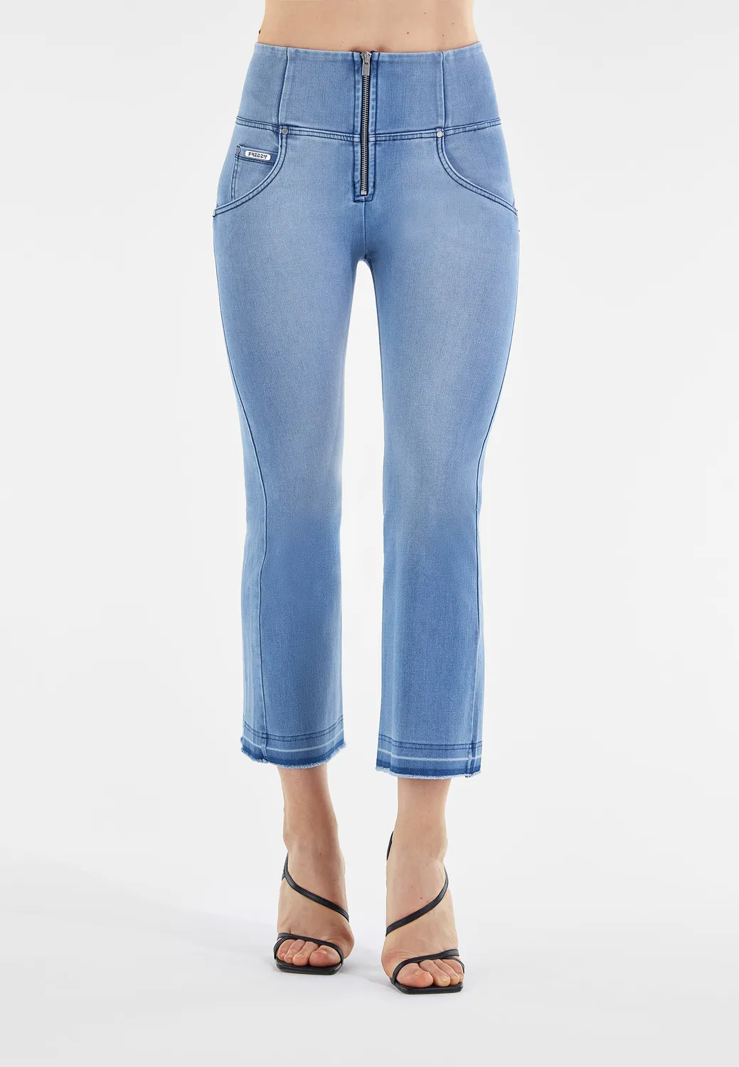 Freddy WR.UP 7/8 Flare Jeans Hellblau Push-up