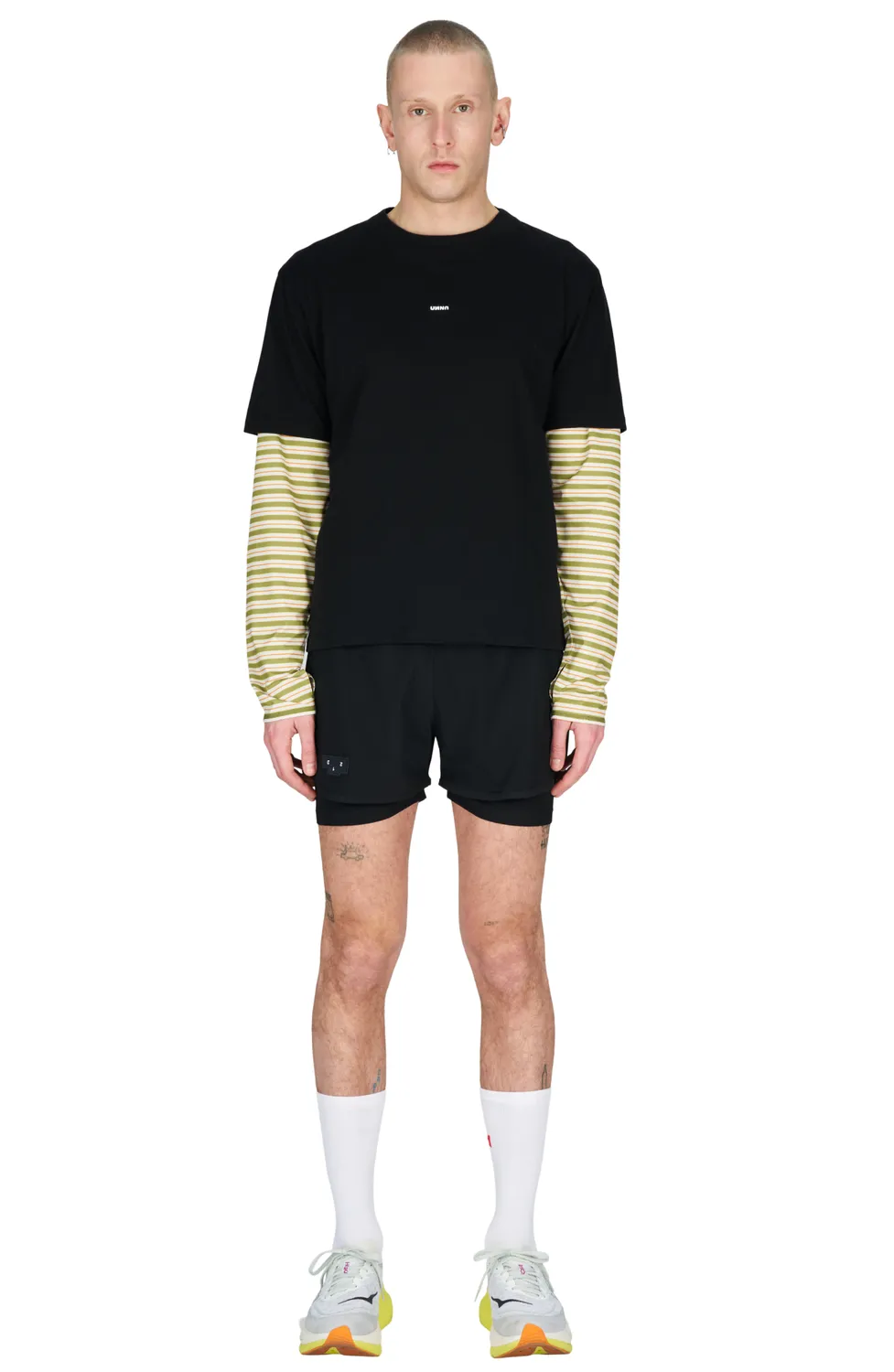 UNNA Skewed Tee T-Shirt Herren Schwarz Bio-Baumwolle