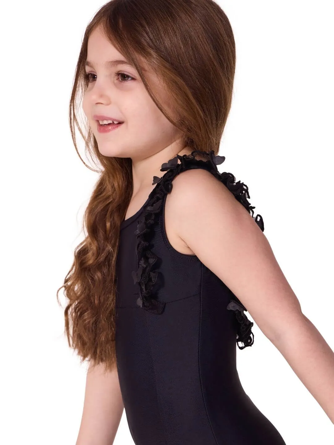 Capezio Flutter Butterfly Kinder Ballettanzug Schwarz