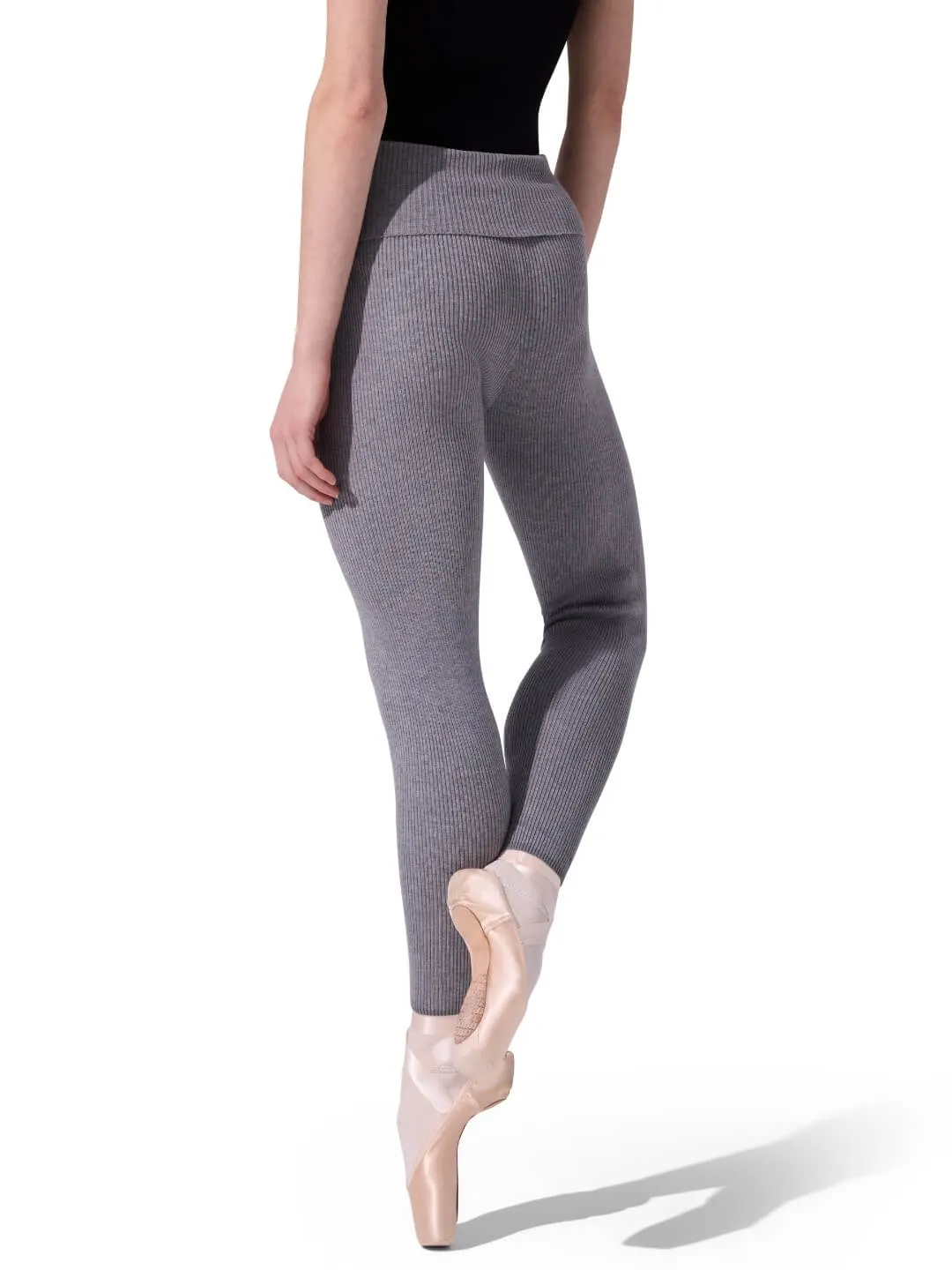 Capezio 11382W Strick-Legging Schwarz gerippt warm