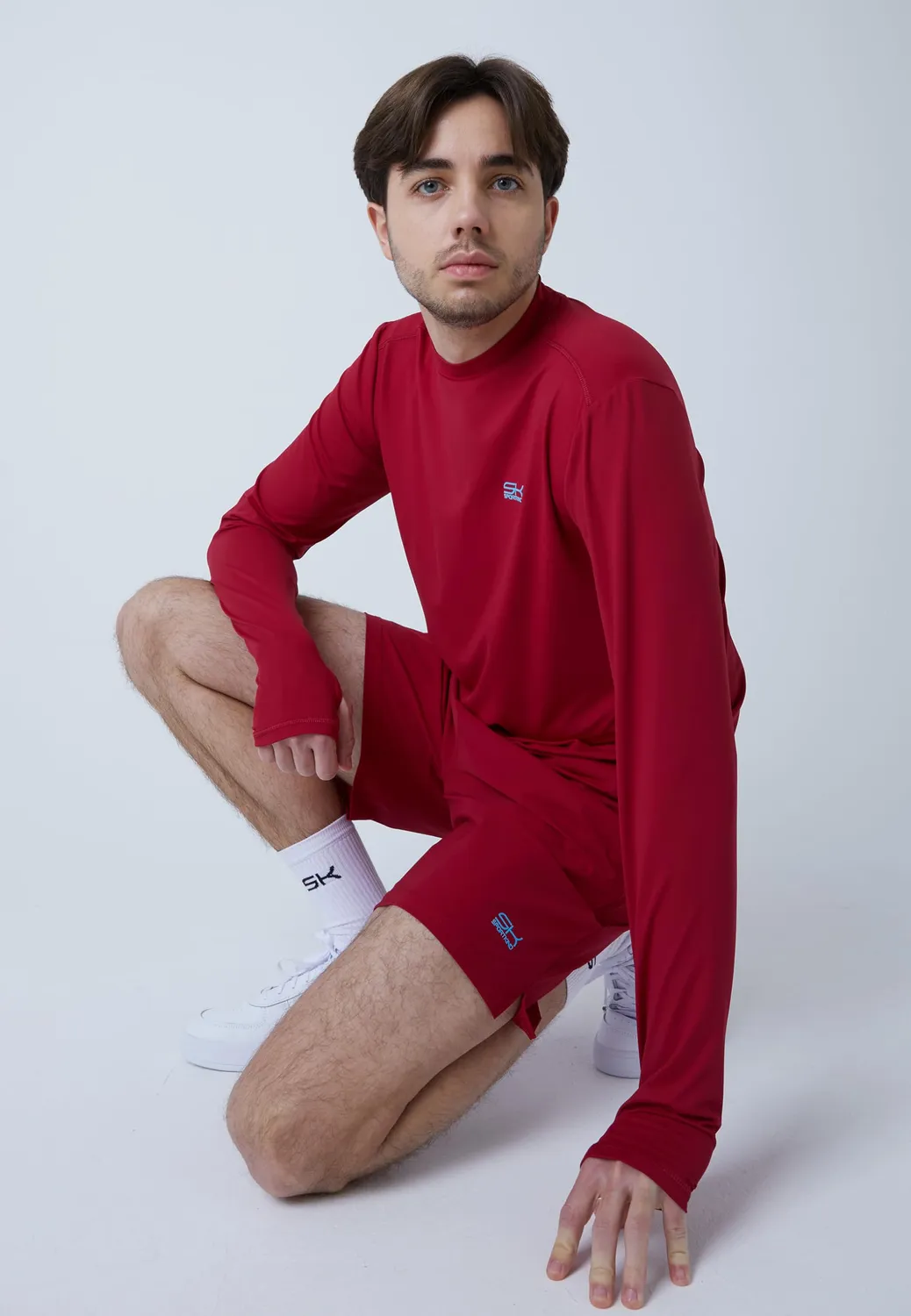 SPORTKIND Langarm Funktionsshirt Herren mit Daumenloch UV-Schutz