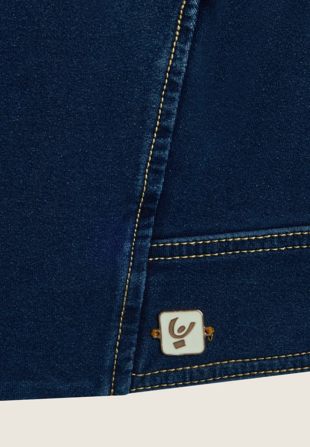 Freddy Jersey-Jacke Damen Indigo Kurz mit Zip Denim