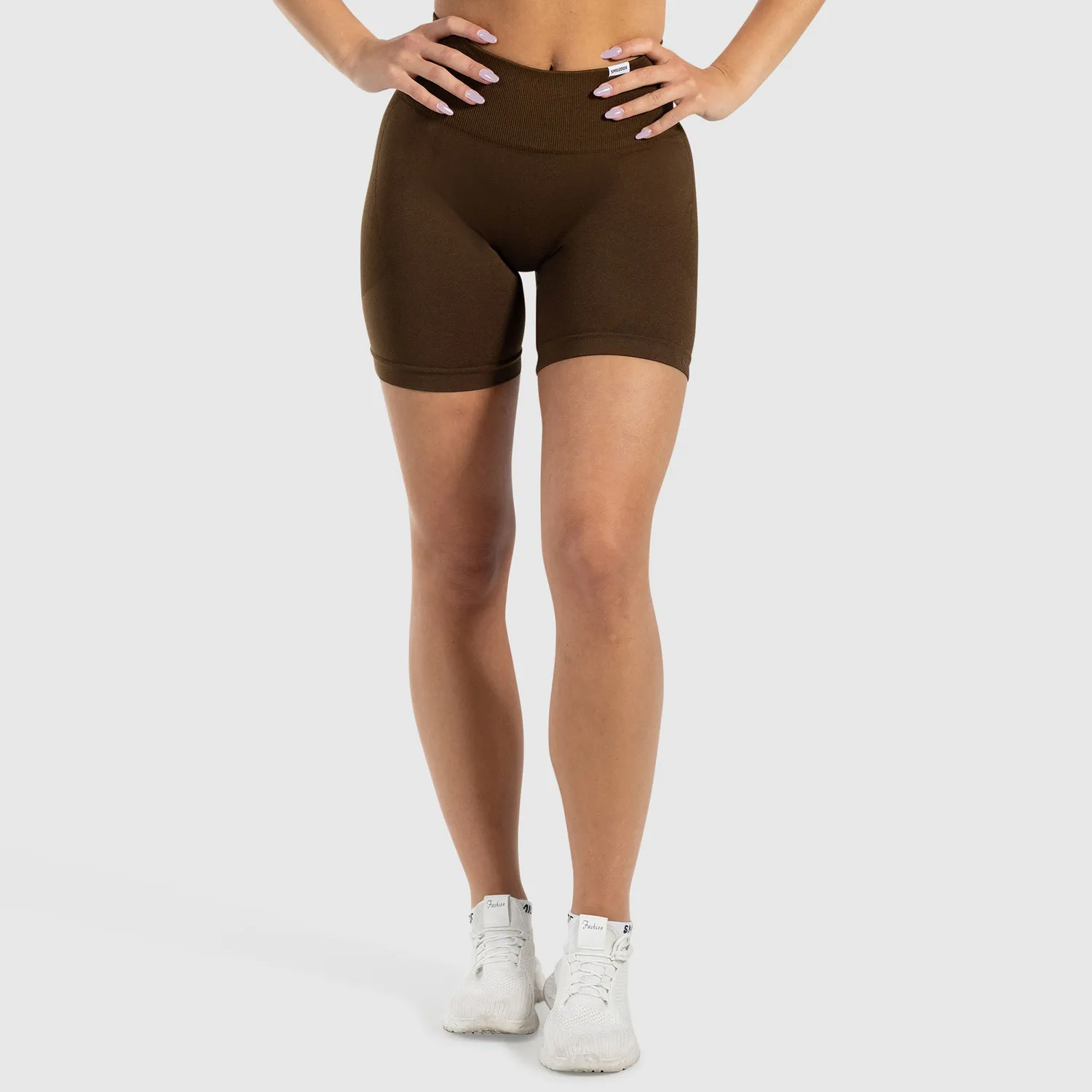 Smilodox Edina Scrunch Shorts Schwarz Damen Seamless