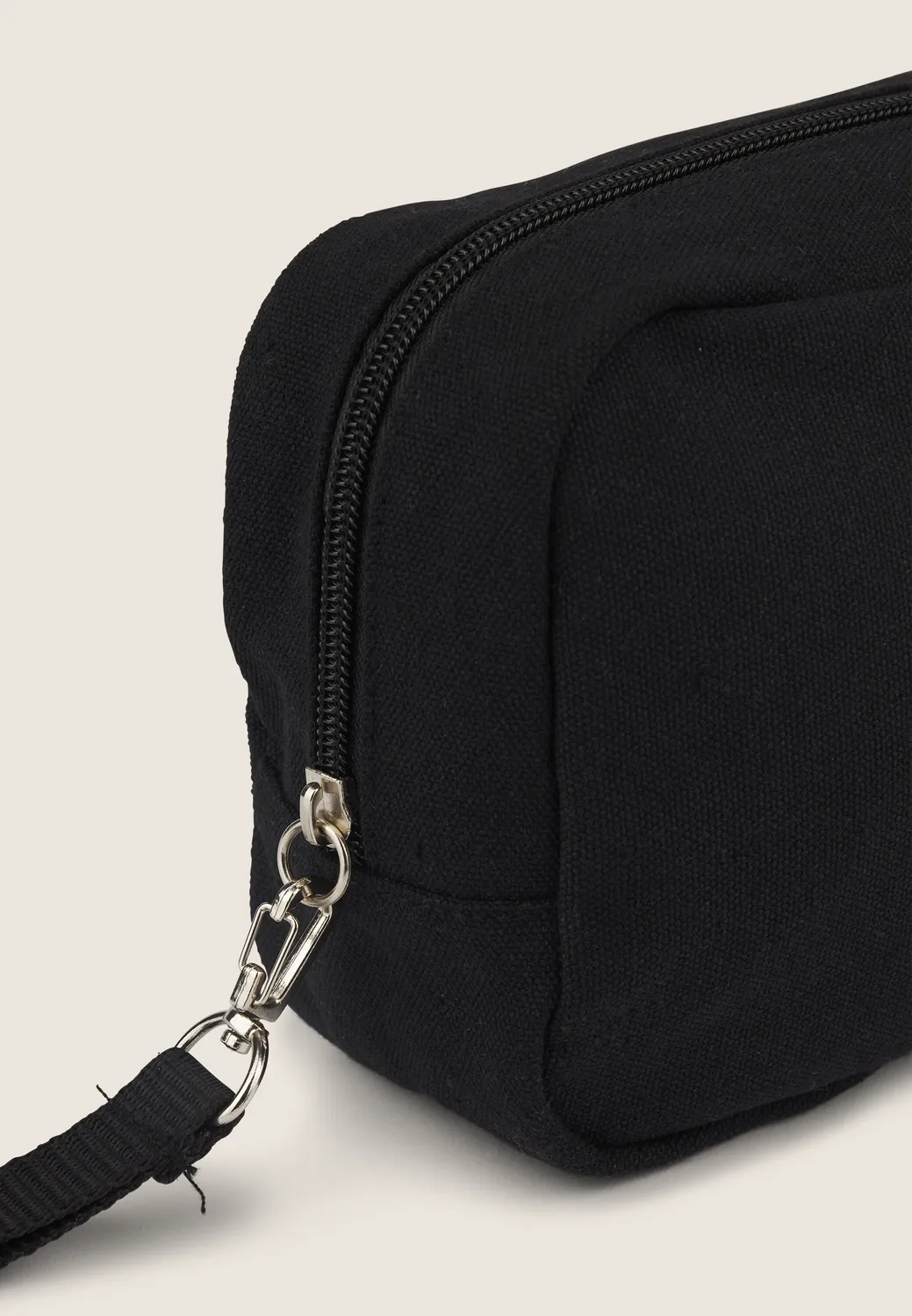 Freddy Canvas Kosmetiktasche uni schwarz