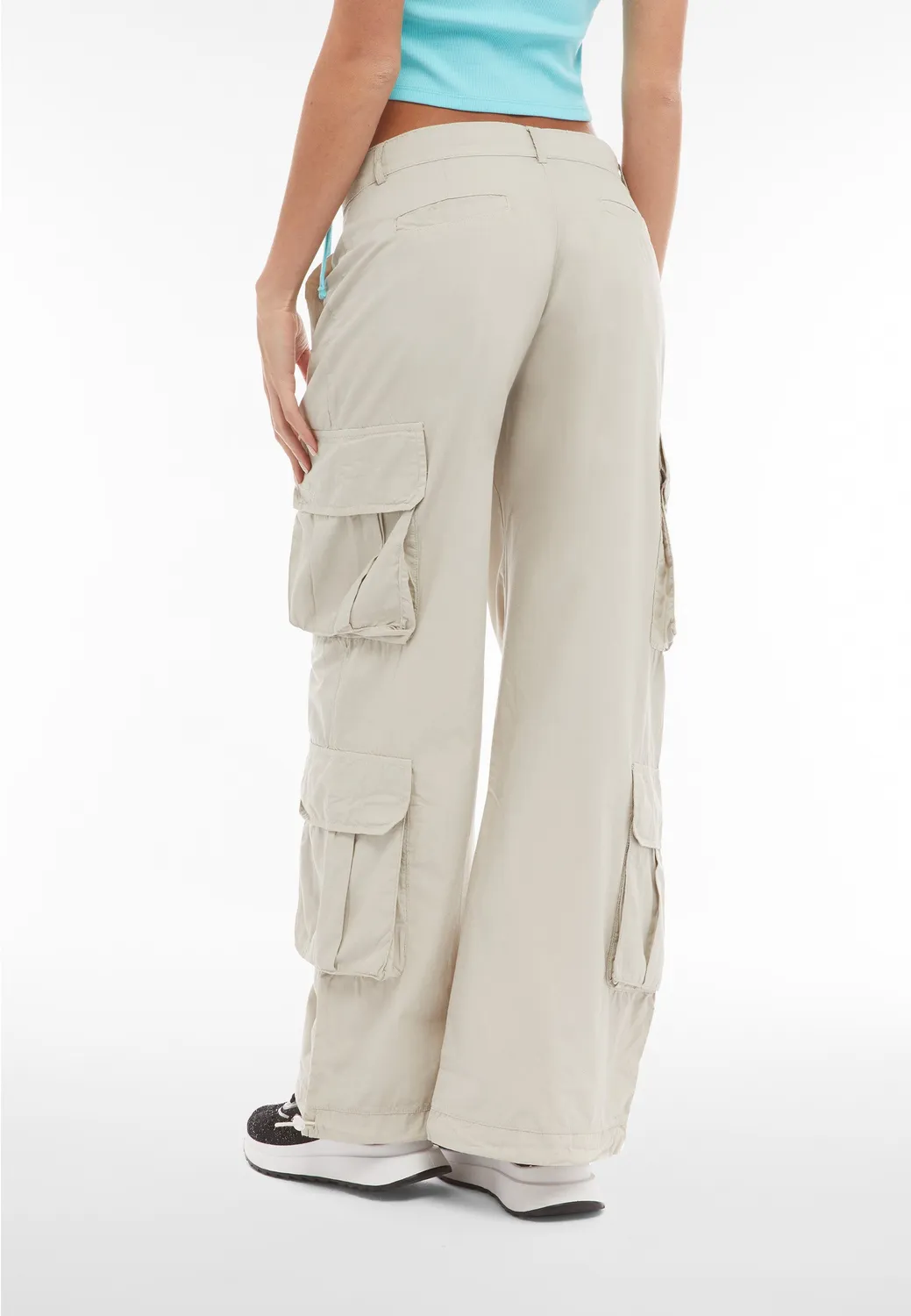 Freddy Cargo Baggy Popelinehose navy Baumwolle