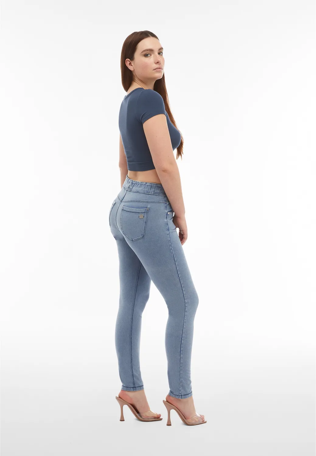 Freddy N.O.W. Skinny Hose Denim hellblau Bio-Baumwolle