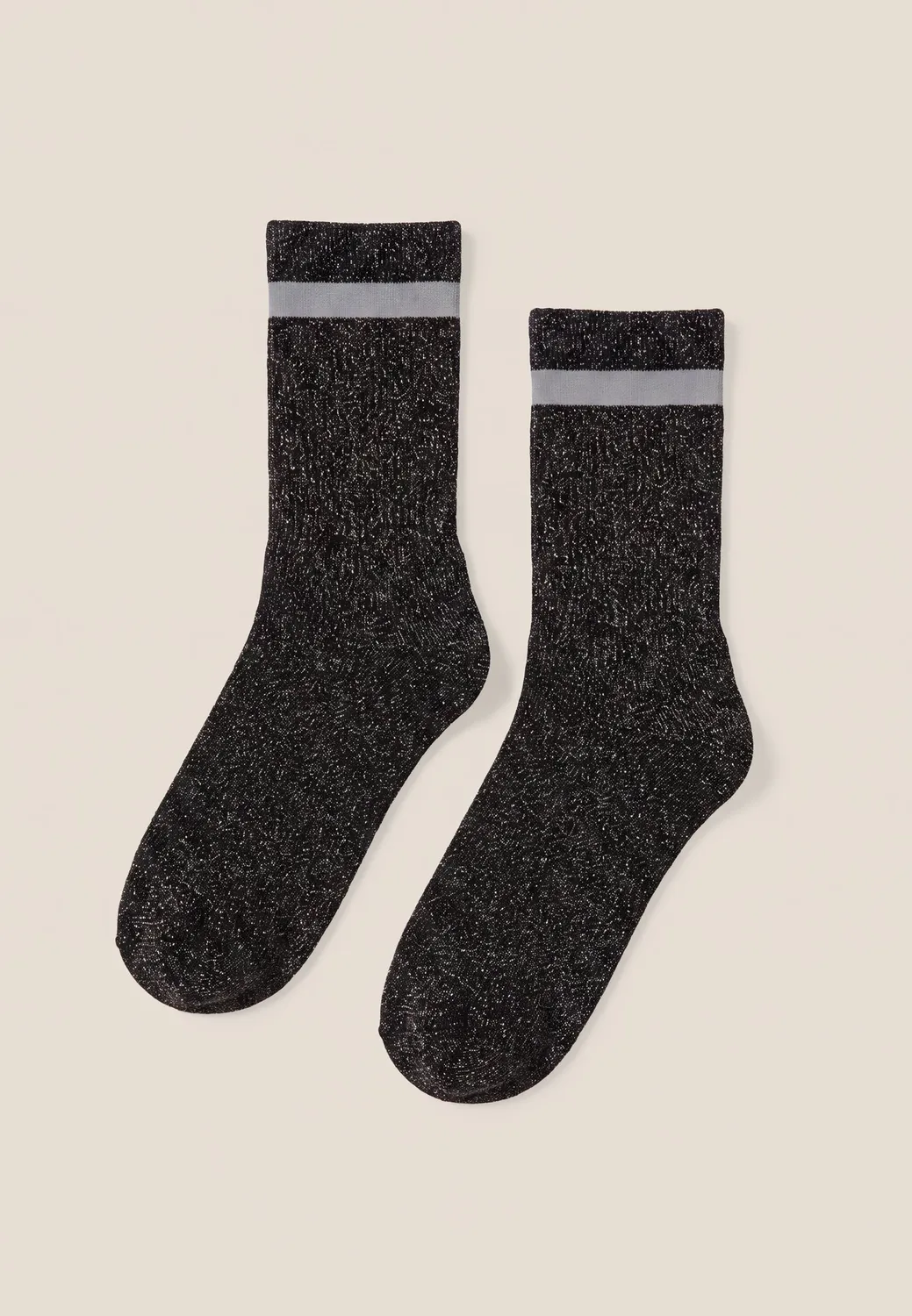 Freddy Logo Lurex Socken Damen schwarz glitzer