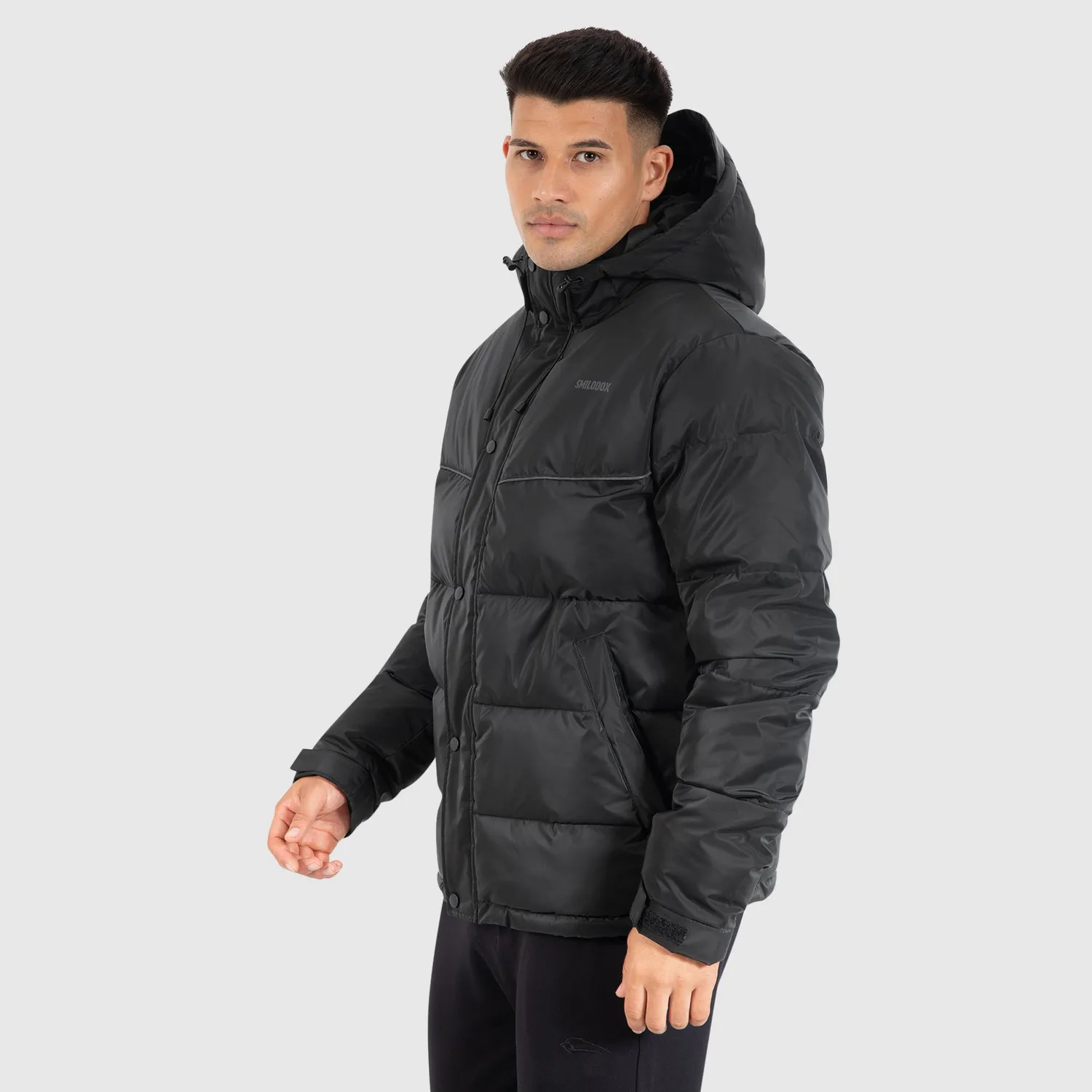 Smilodox Ritmo Winterjacke Herren Schwarz Reflektierend