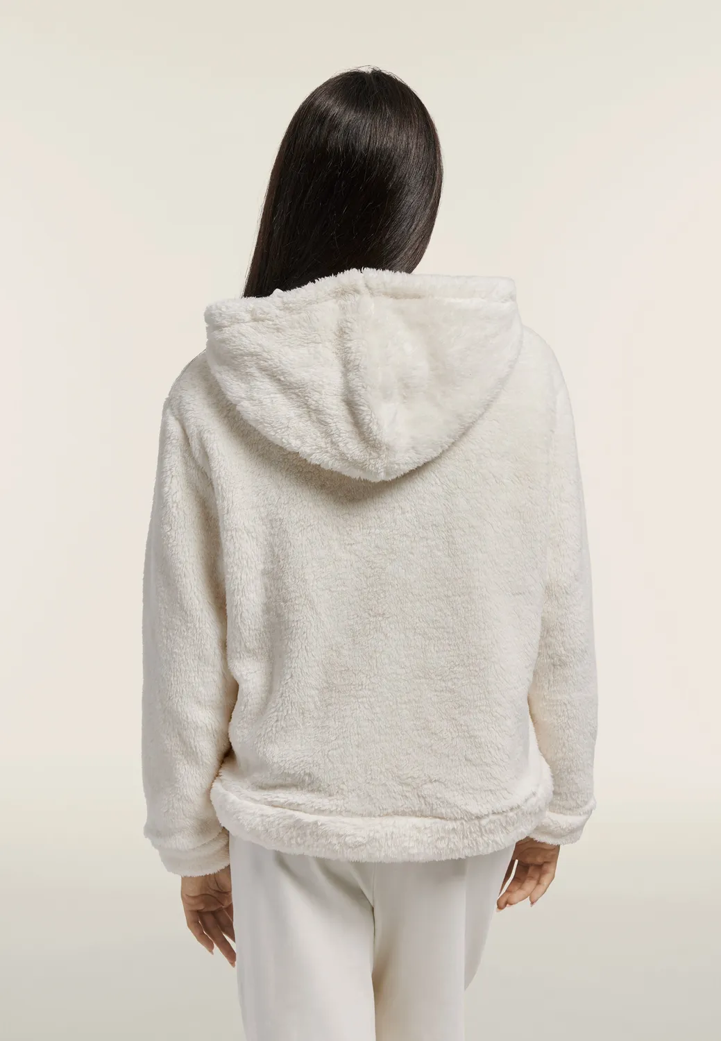 Freddy Teddy-Fleece Hoodie Schwarz Cropped warm