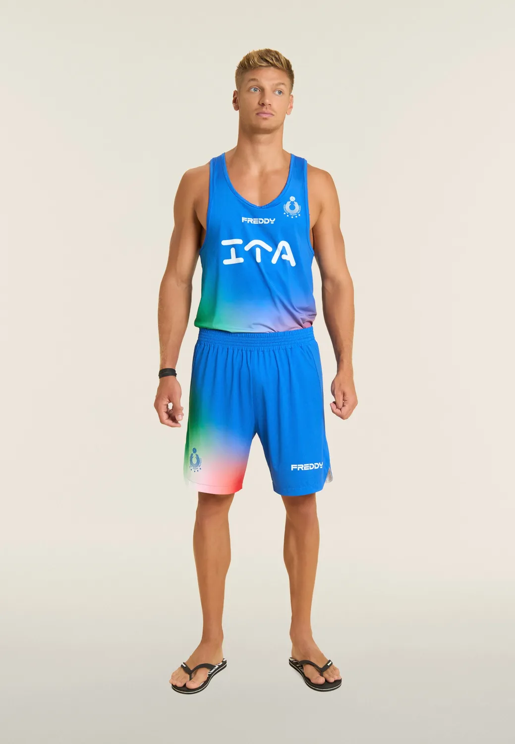 Freddy Italia Beachvolleyball Shorts Hellblau