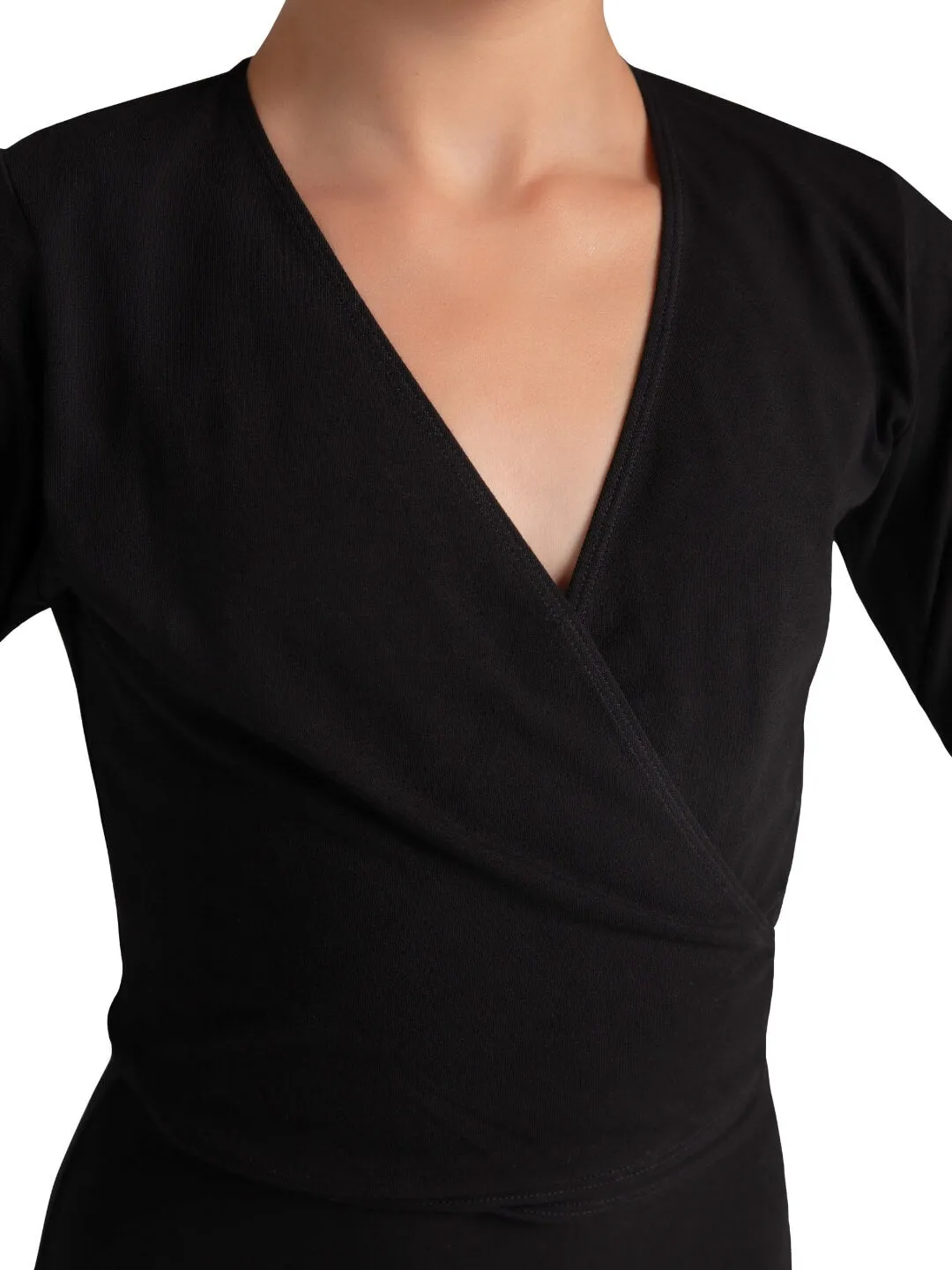 Capezio Cross-over CAD850C Wickeltop Pink Baumwolle Mädchen