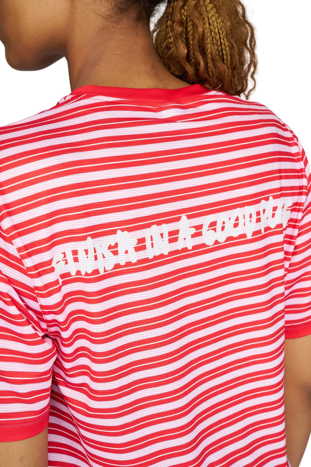 UNNA Wavy Tee Striped Laufshirt Turbo Rose Damen