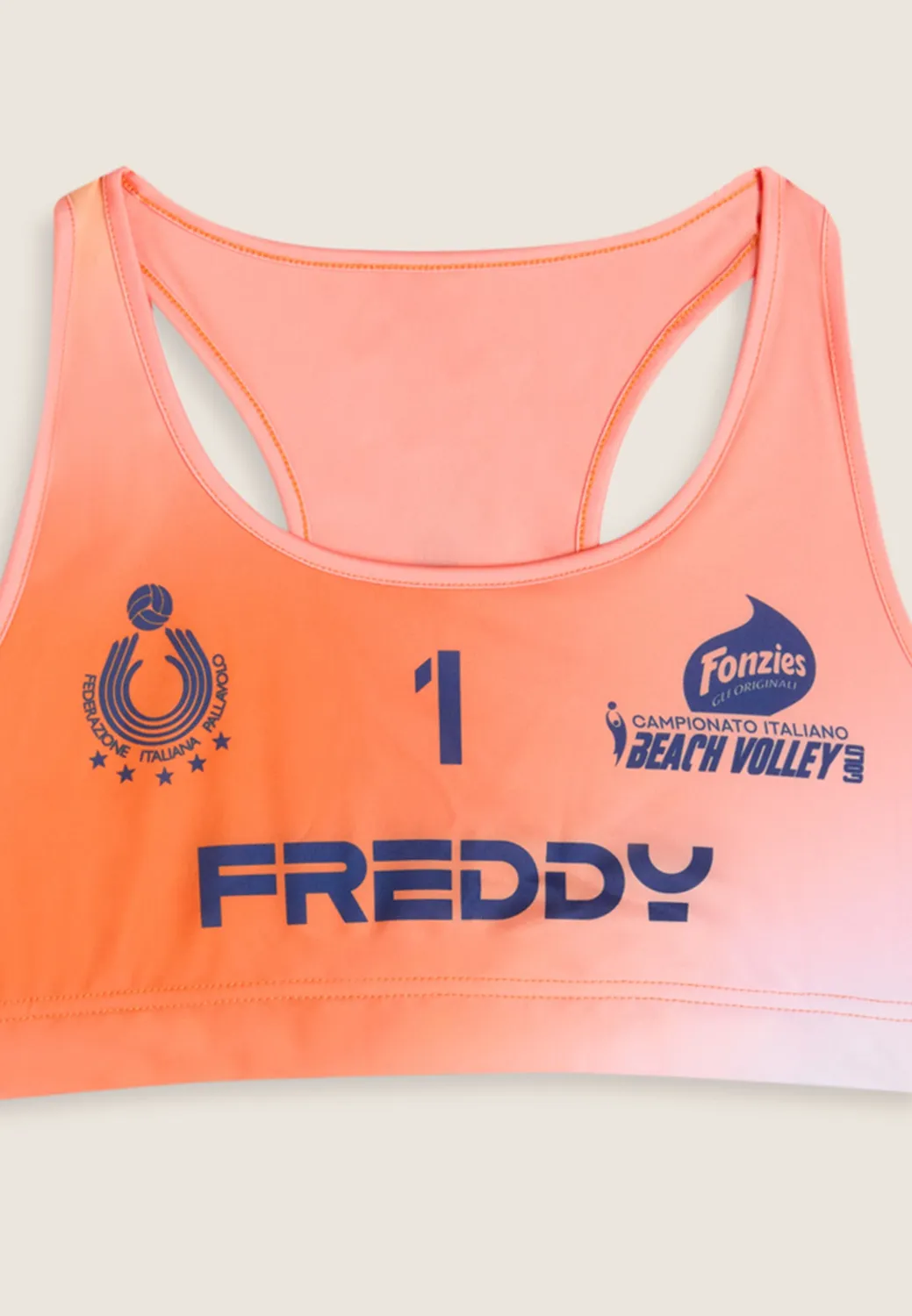Freddy Beach Volley Gold 2025 Top Damen Orange Nr.1 atmungsaktiv