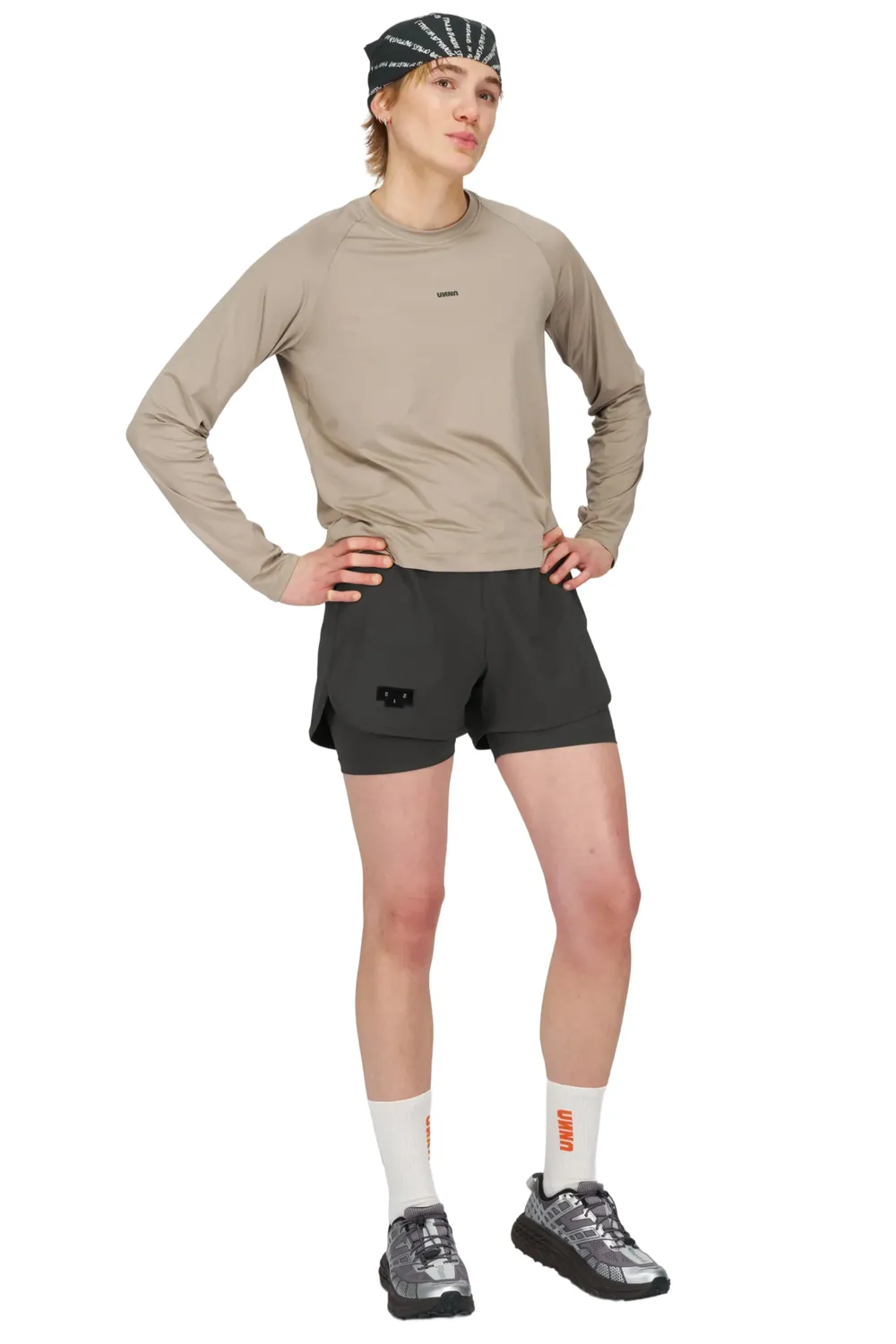 UNNA Shiny Long Sleeve W Laufshirt Warm Sand