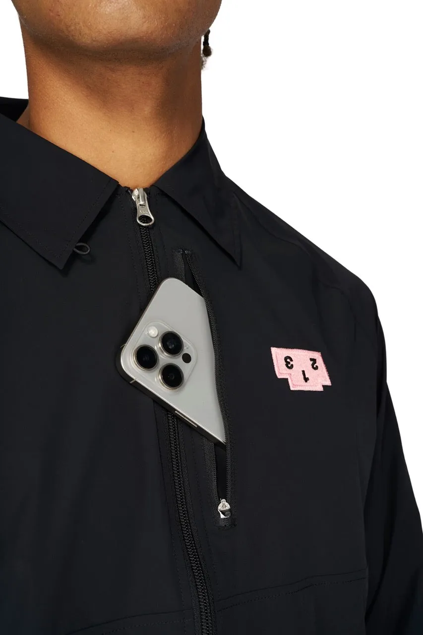 UNNA Run Wild Shirt Overshirt Podium Black Reißverschluss